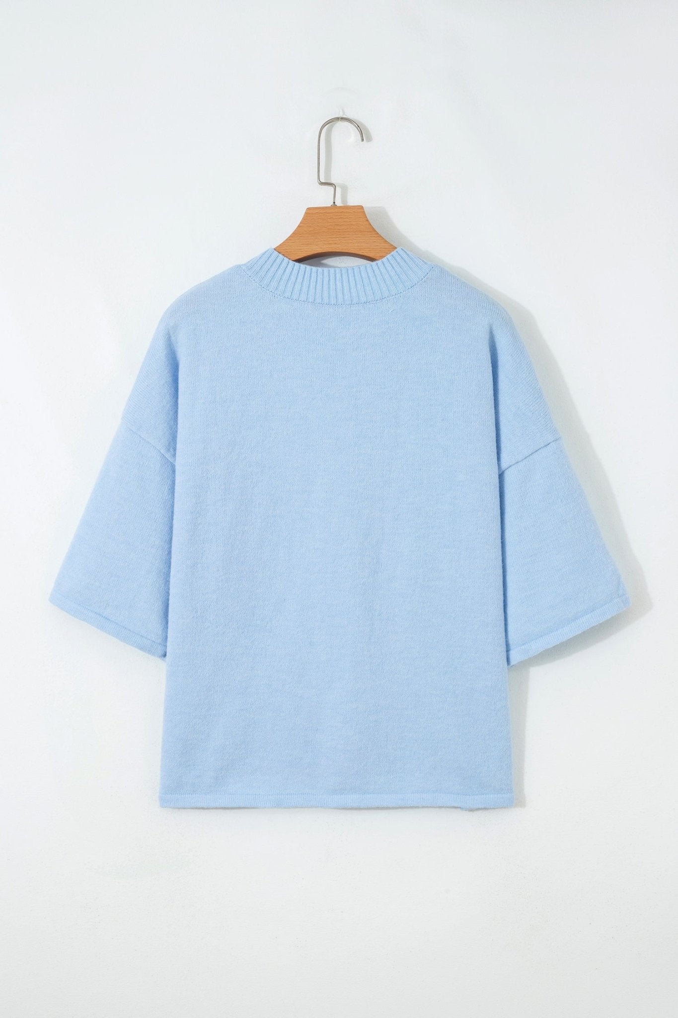 Solid 3/4 Sleeve Boxy Button-Down Cardigan - Rooted & Reckless Co.