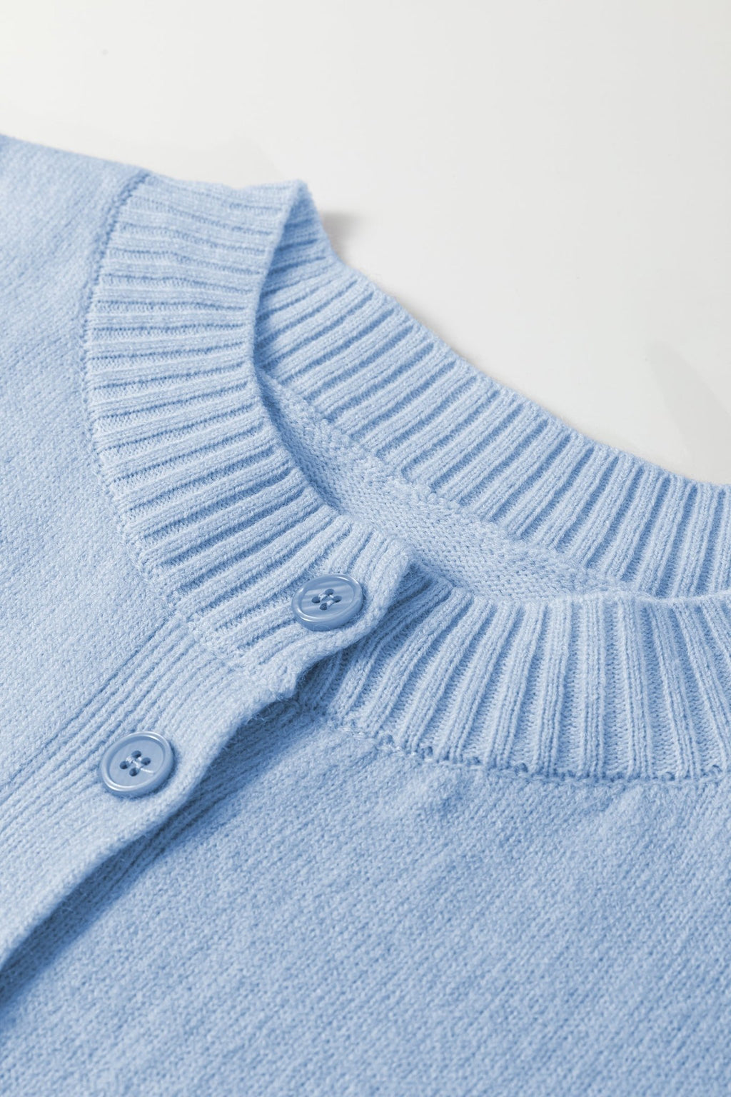 Solid 3/4 Sleeve Boxy Button-Down Cardigan - Rooted & Reckless Co.