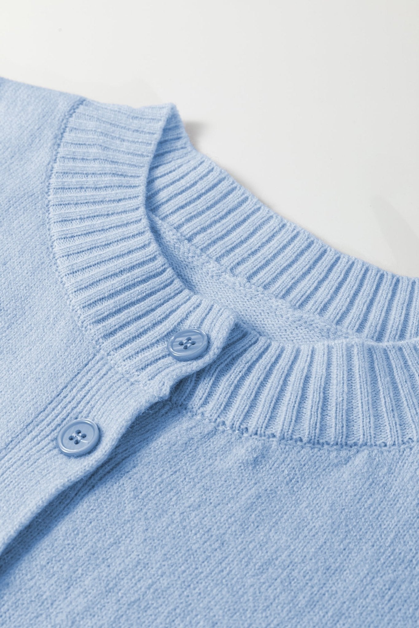 Solid 3/4 Sleeve Boxy Button-Down Cardigan - Rooted & Reckless Co.