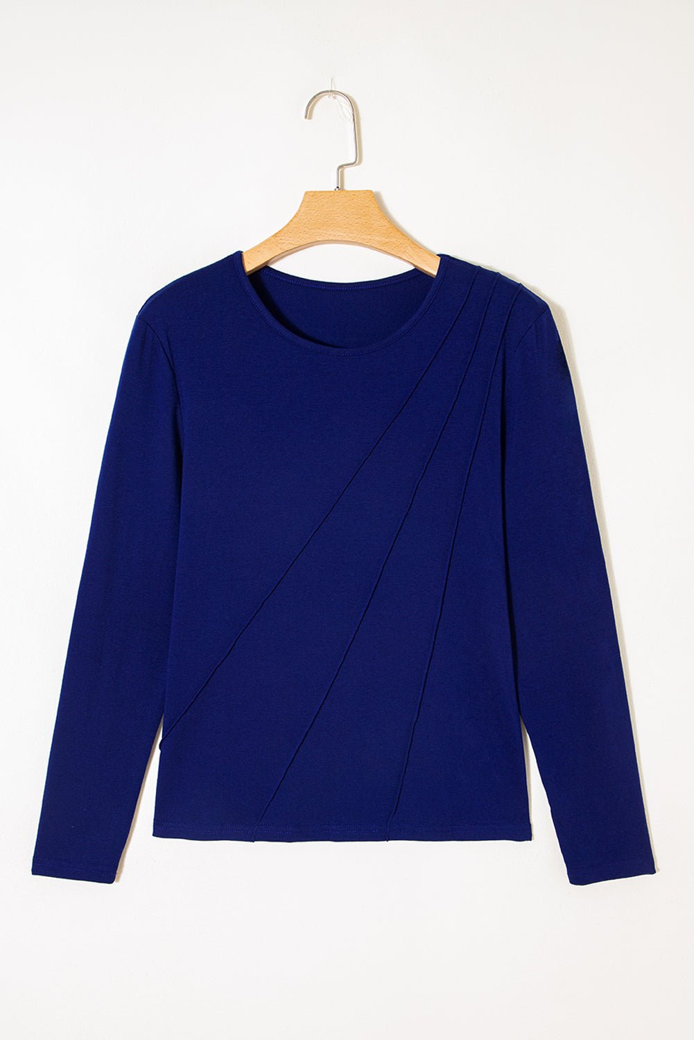 Solid Asymmetric Seam Long Sleeve Top - Rooted & Reckless Co.