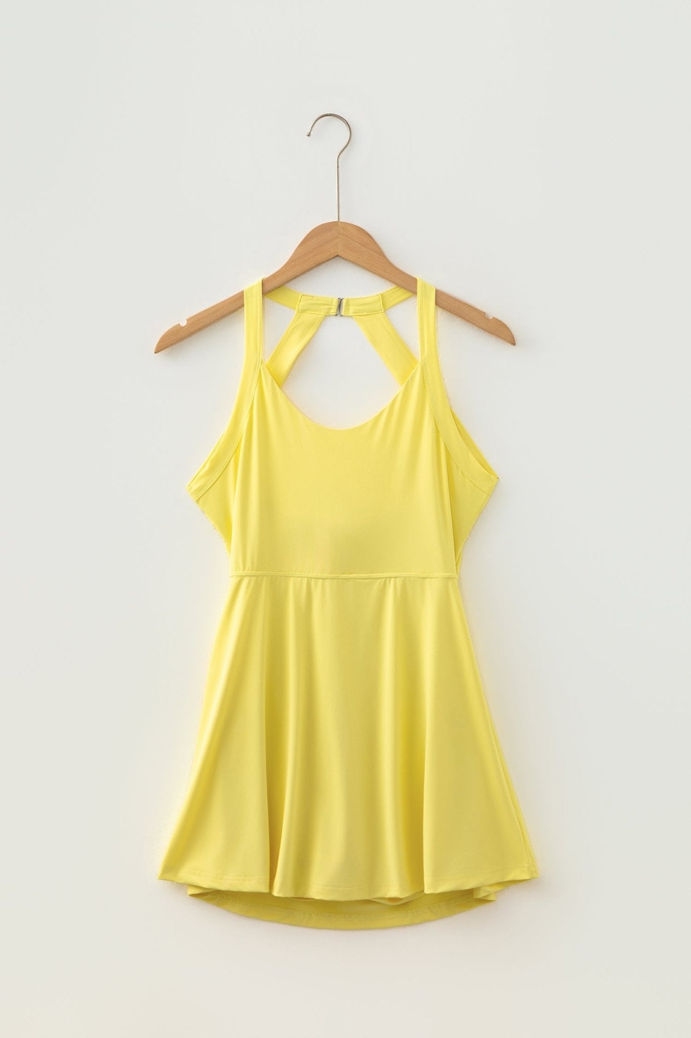 Solid Back Cutout Active Mini Dress - Rooted & Reckless Co.