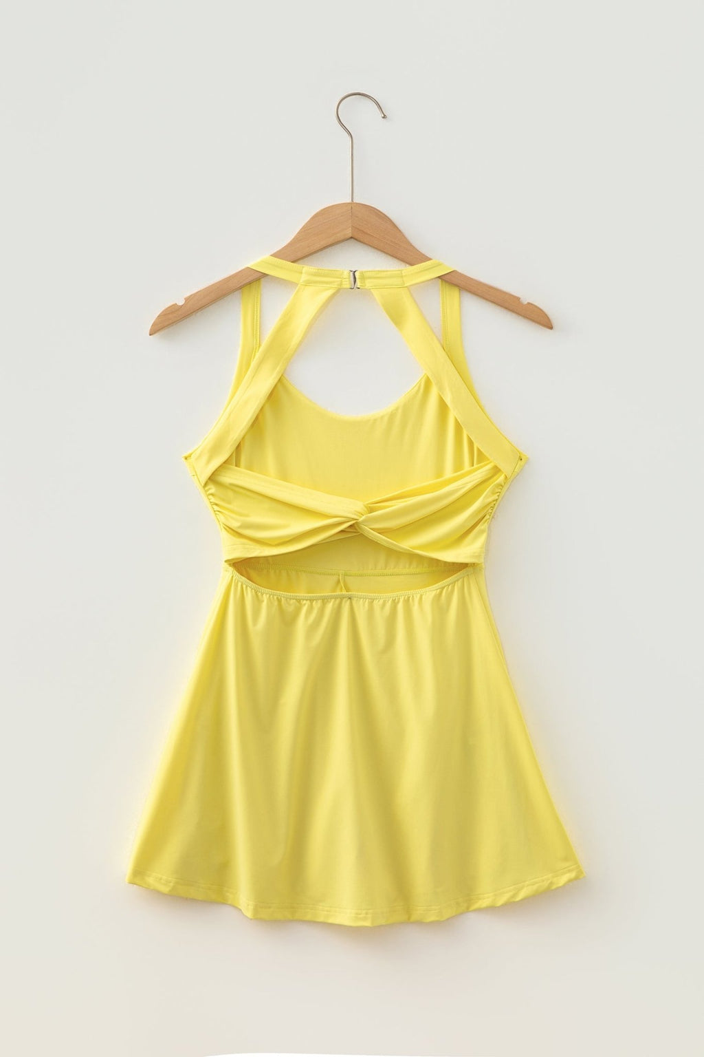 Solid Back Cutout Active Mini Dress - Rooted & Reckless Co.