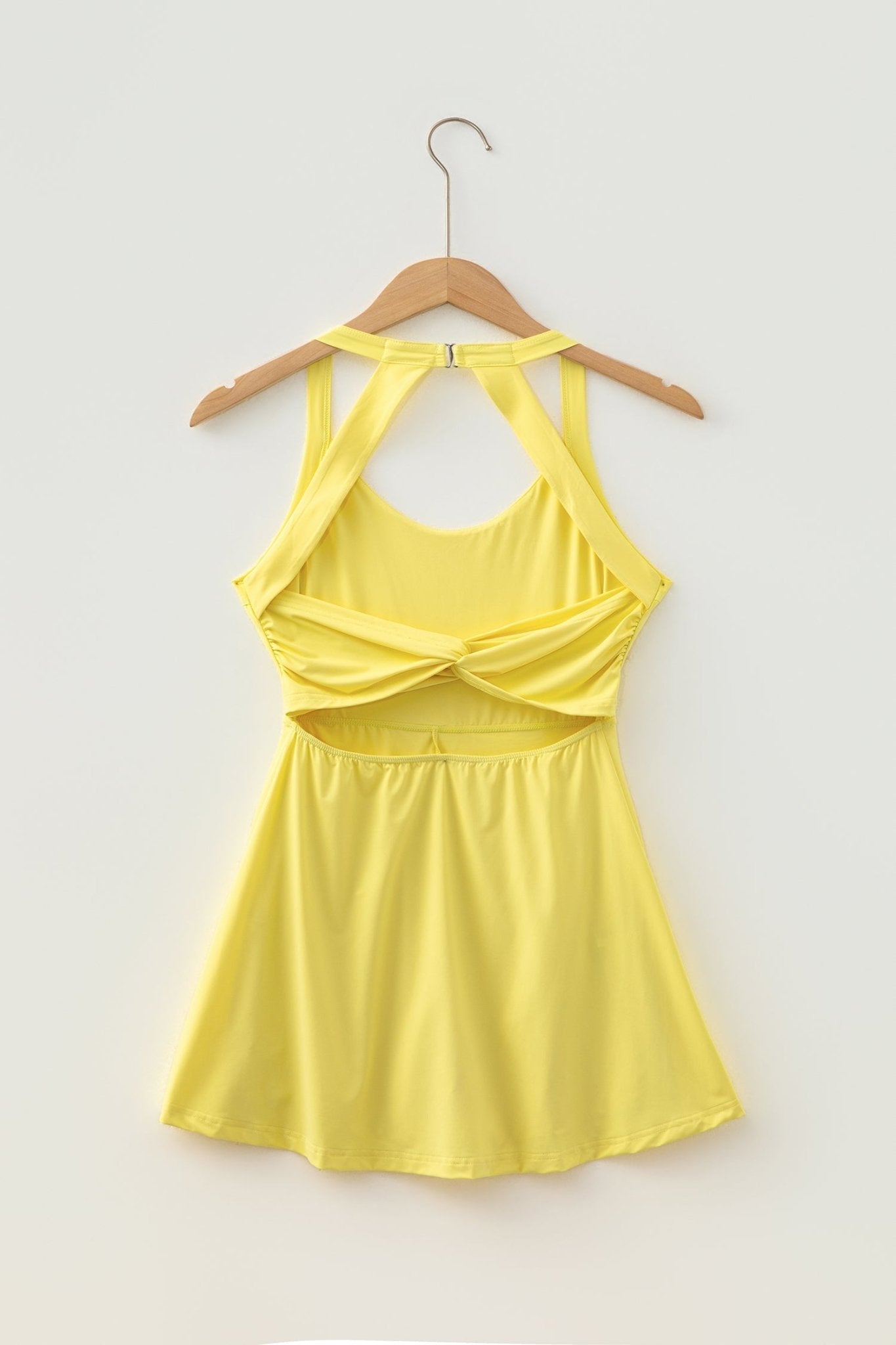 Solid Back Cutout Active Mini Dress - Rooted & Reckless Co.