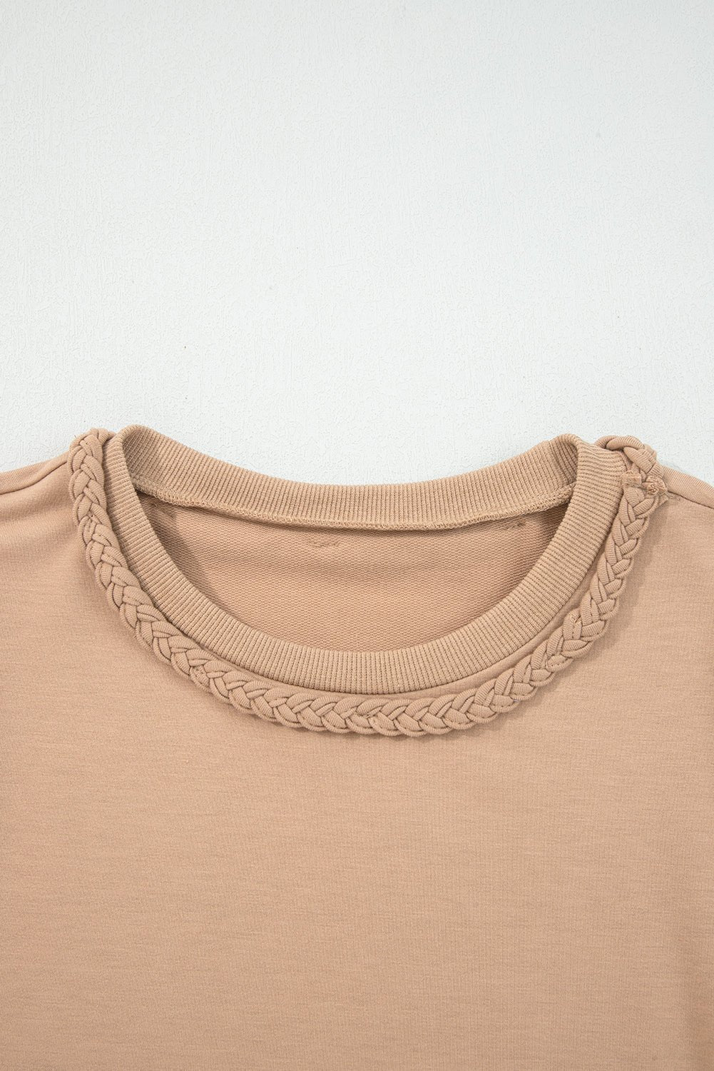 Solid Braided Trim Puff Sleeve Dress - Rooted & Reckless Co.