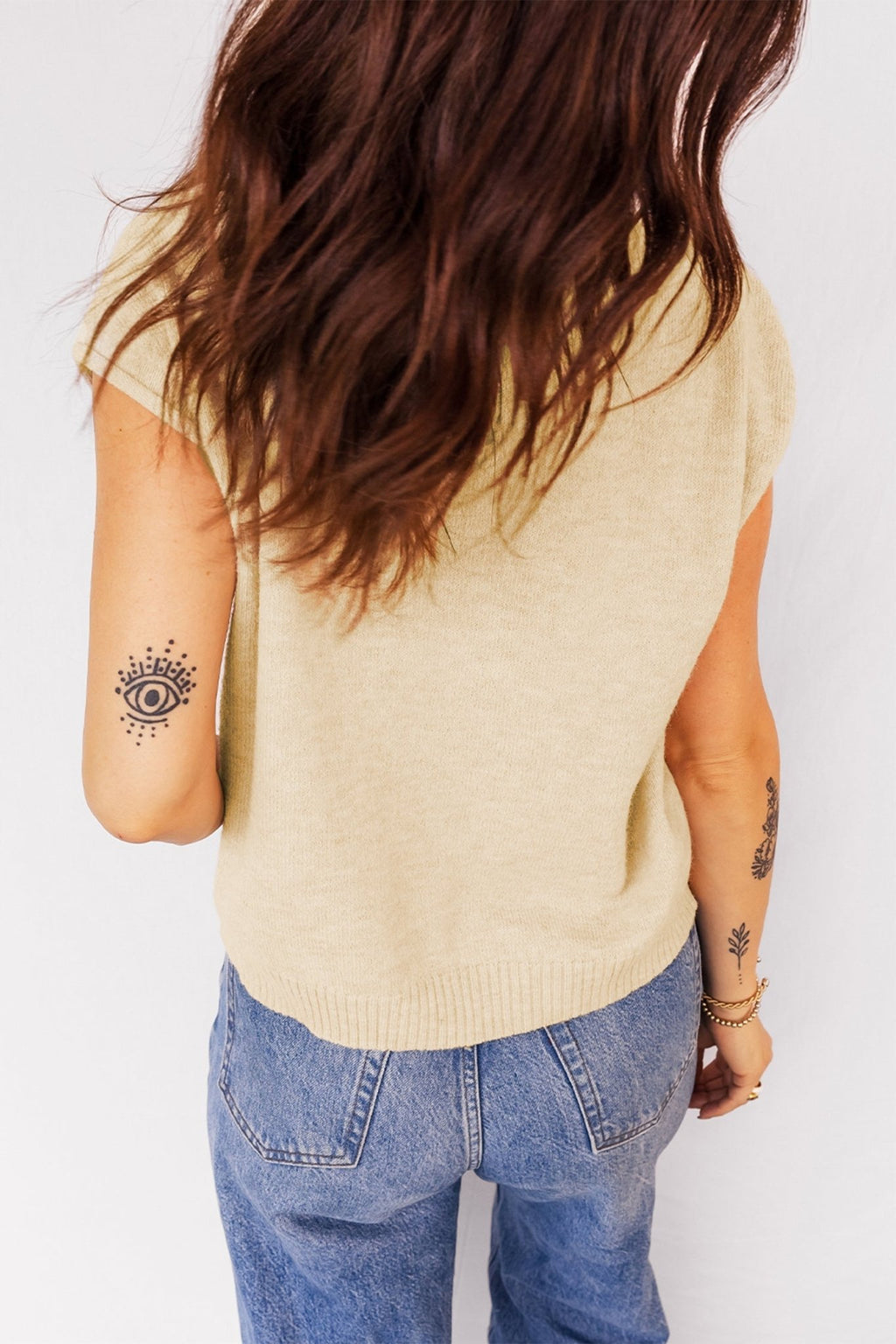 Solid Button-Front Rolled Hem Sweater Top - Rooted & Reckless Co.