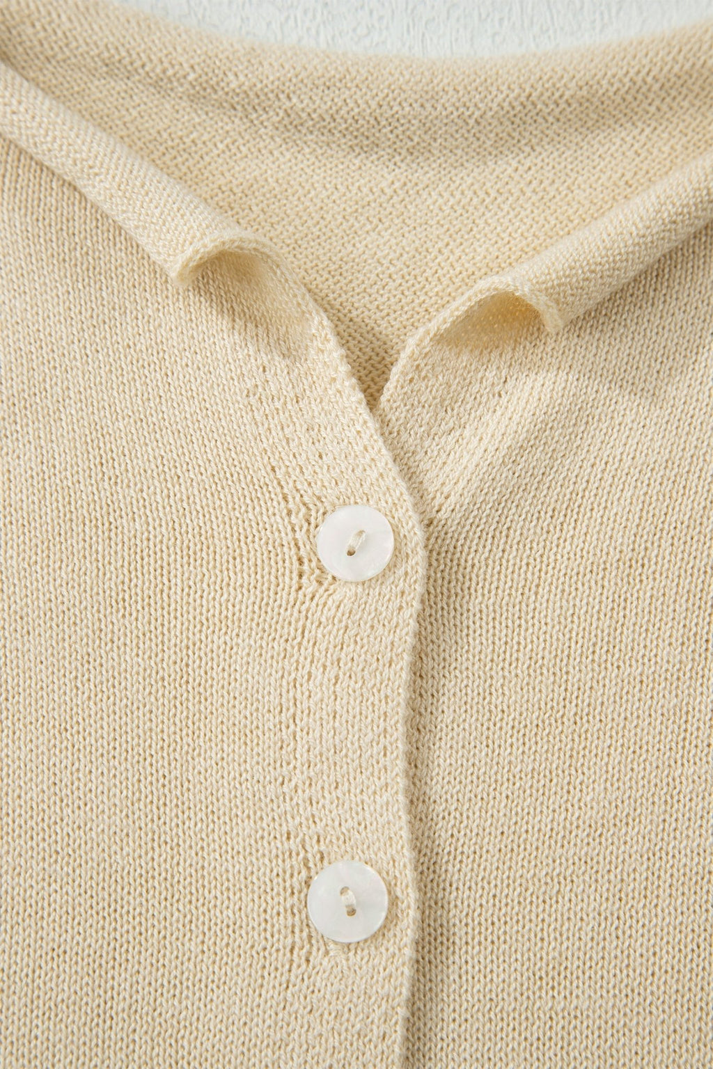 Solid Button-Front Rolled Hem Sweater Top - Rooted & Reckless Co.