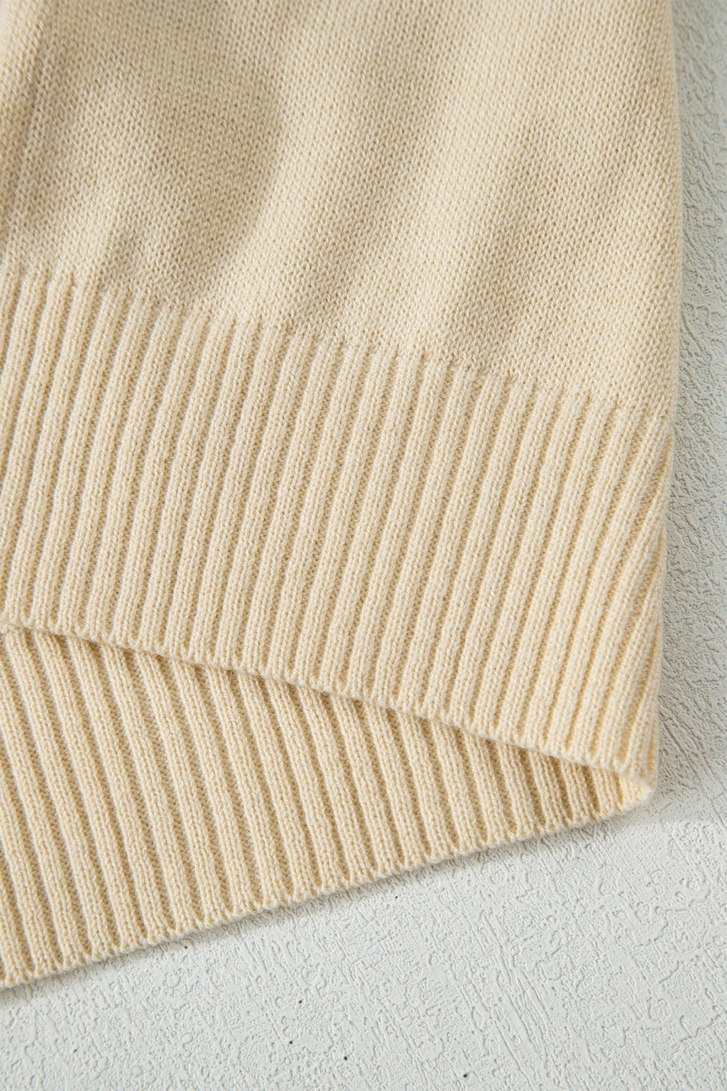 Solid Button-Front Rolled Hem Sweater Top - Rooted & Reckless Co.