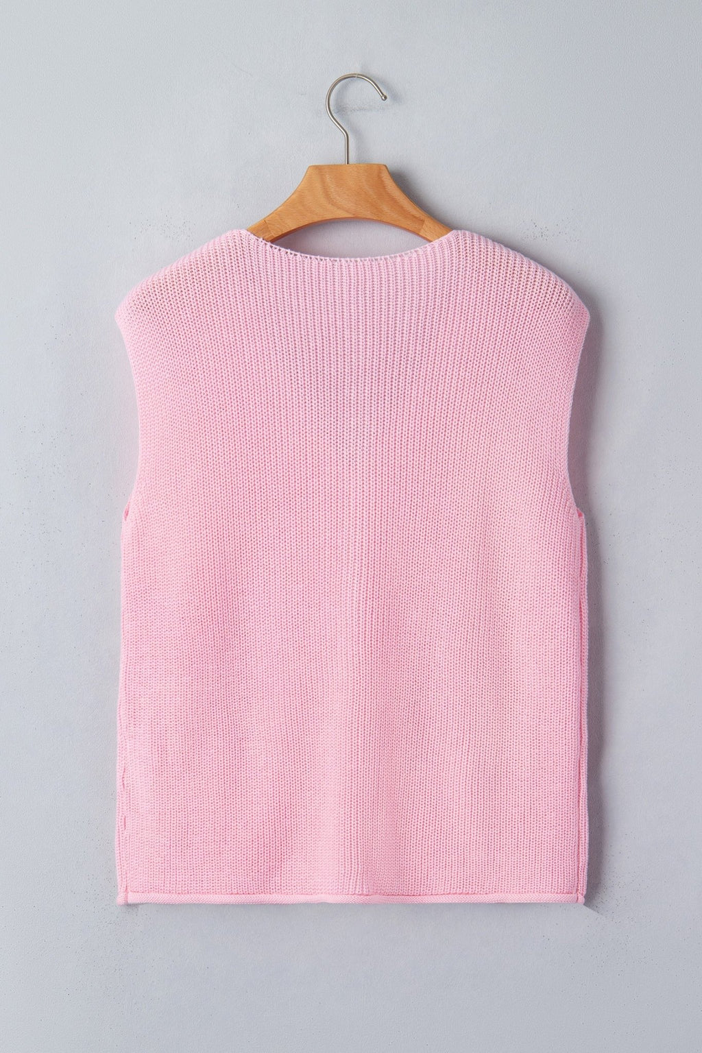Solid Button Front V-Neck Sweater Knit Vest - Rooted & Reckless Co.