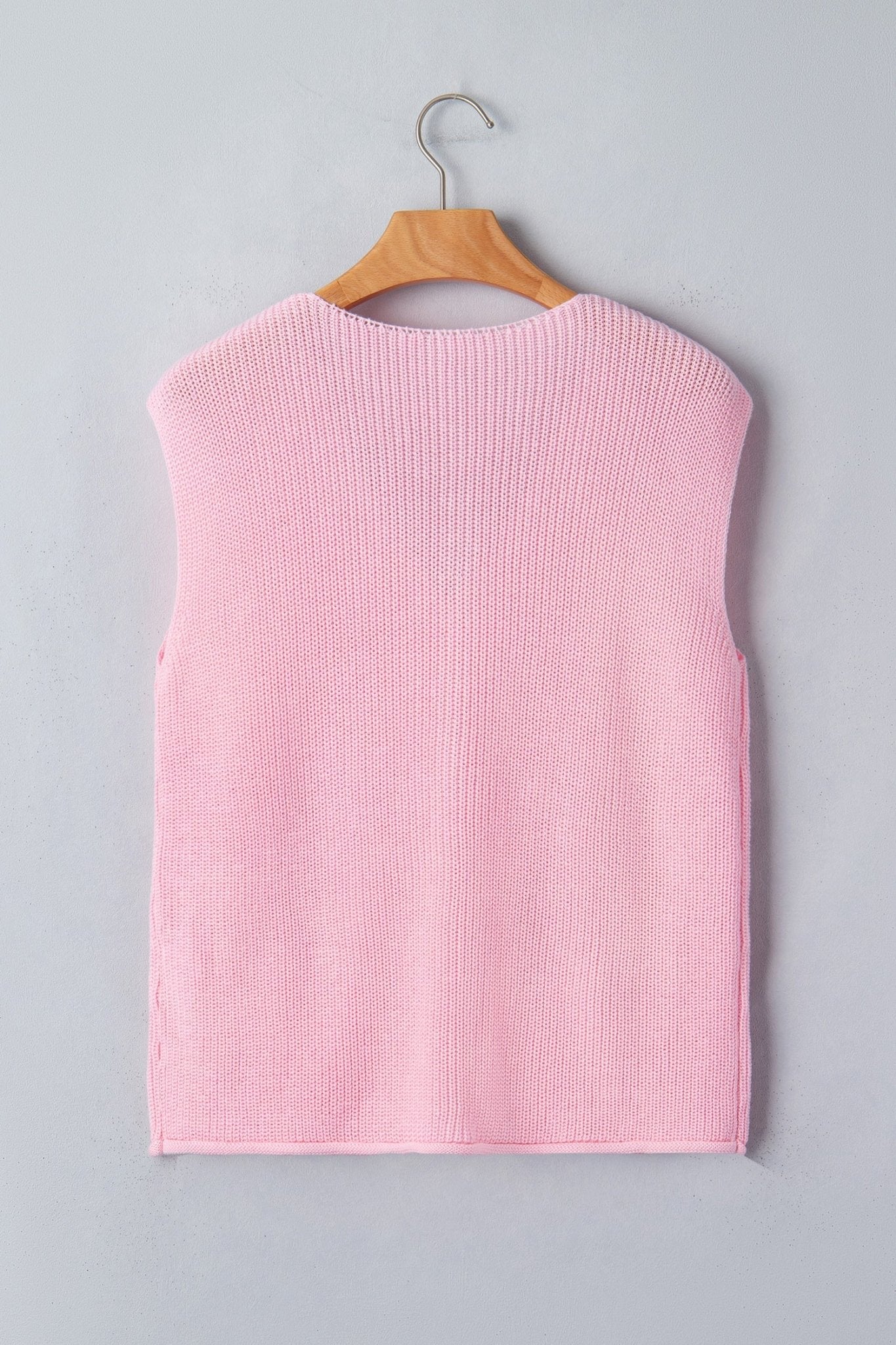 Solid Button Front V-Neck Sweater Knit Vest - Rooted & Reckless Co.