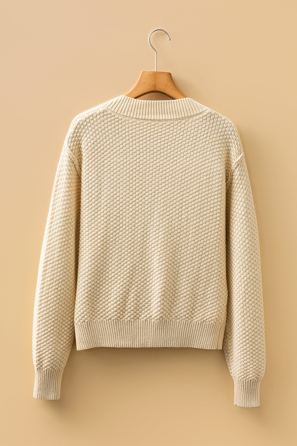 Solid Button-Up Cropped Cardigan Sweater - Rooted & Reckless Co.