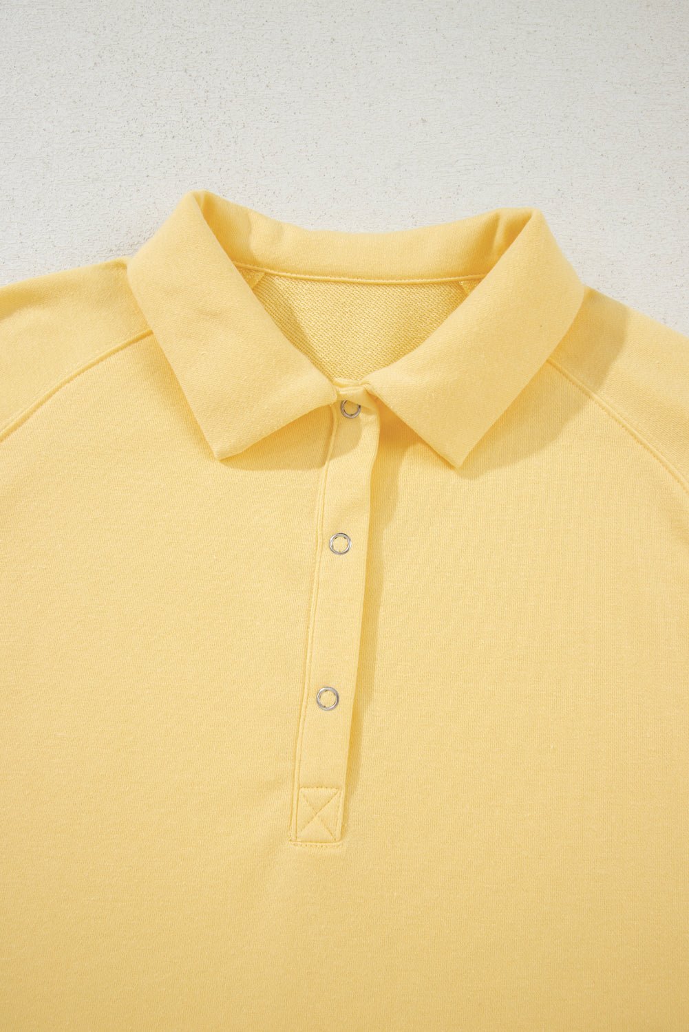 Solid Buttoned Collar Pullover & Shorts Set - Rooted & Reckless Co.