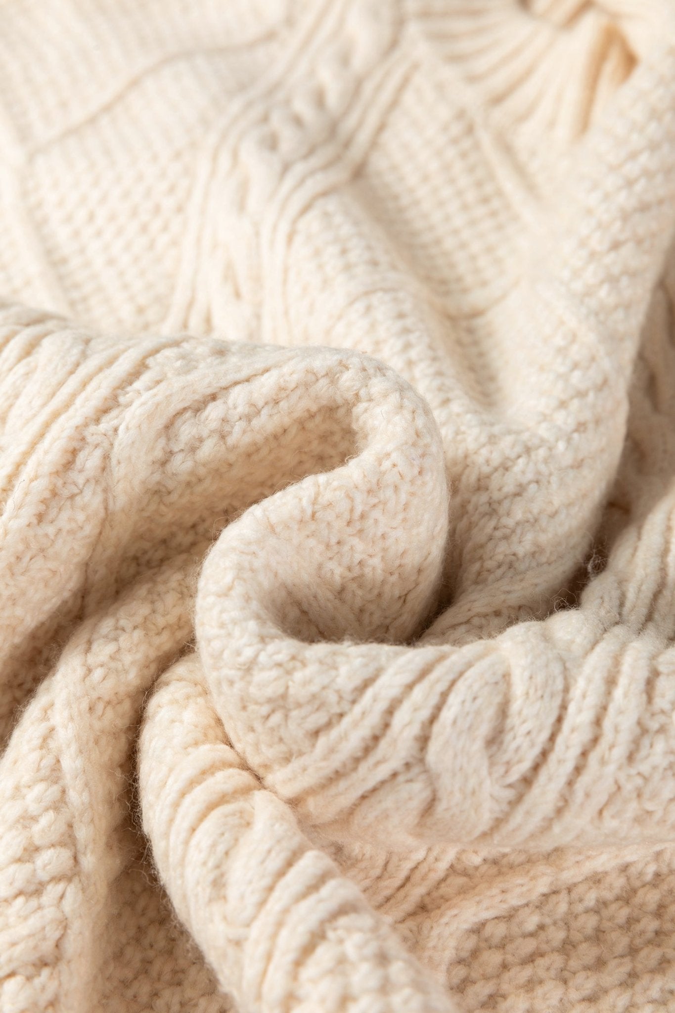 Solid Cable Knit Drop Shoulder Sweater Dress - Rooted & Reckless Co.