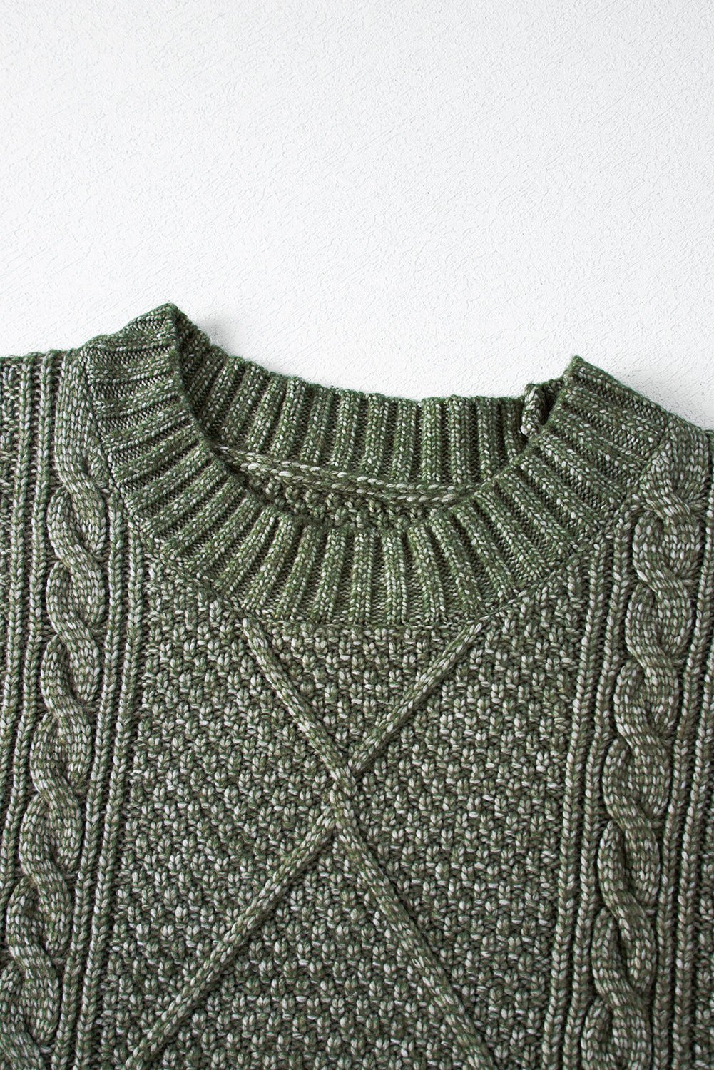 Solid Cable Knit Drop Shoulder Sweater Dress - Rooted & Reckless Co.