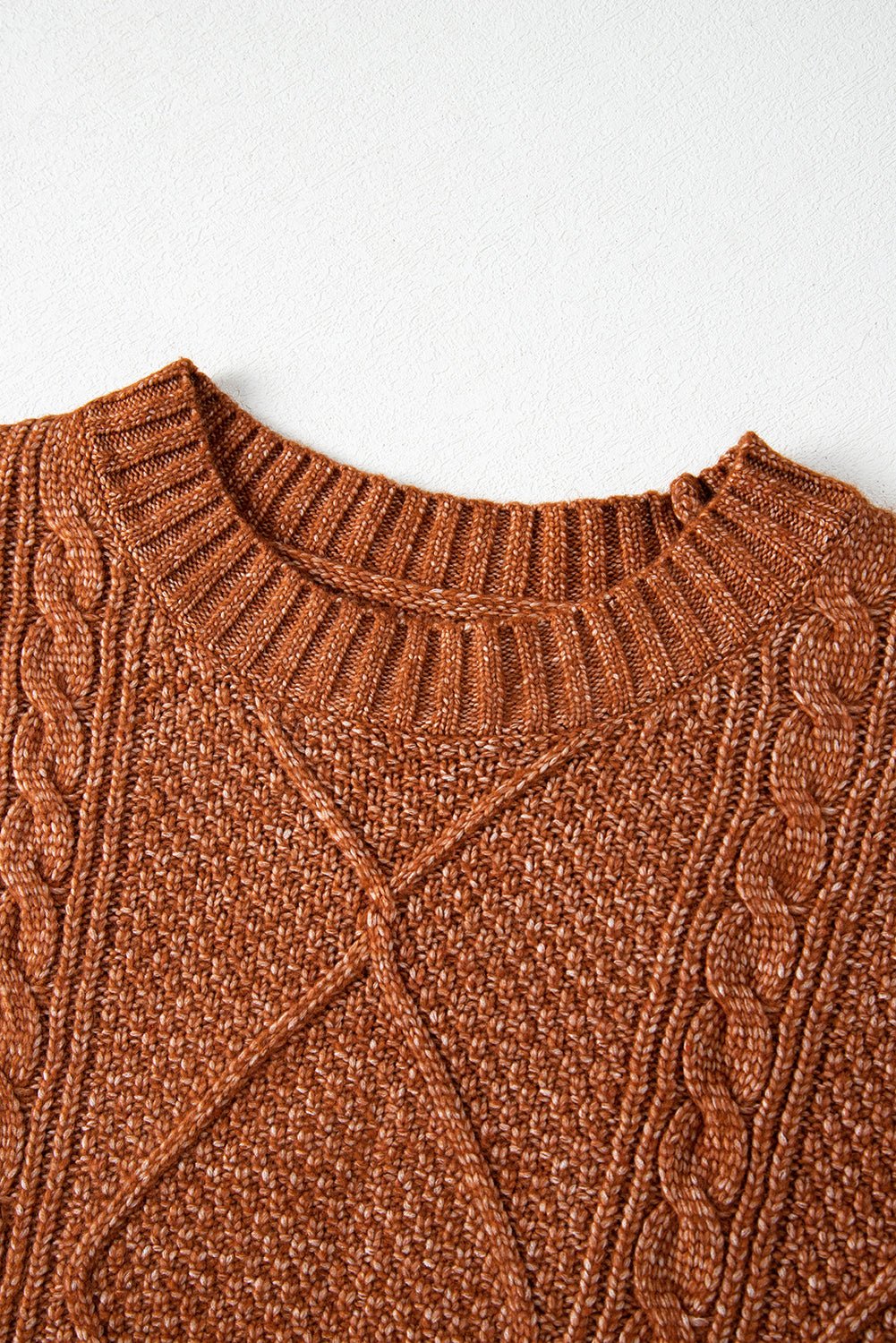 Solid Cable Knit Drop Shoulder Sweater Dress - Rooted & Reckless Co.