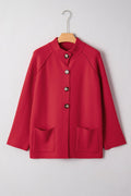 Solid Collared Button Front Cardigan Jacket - Rooted & Reckless Co.