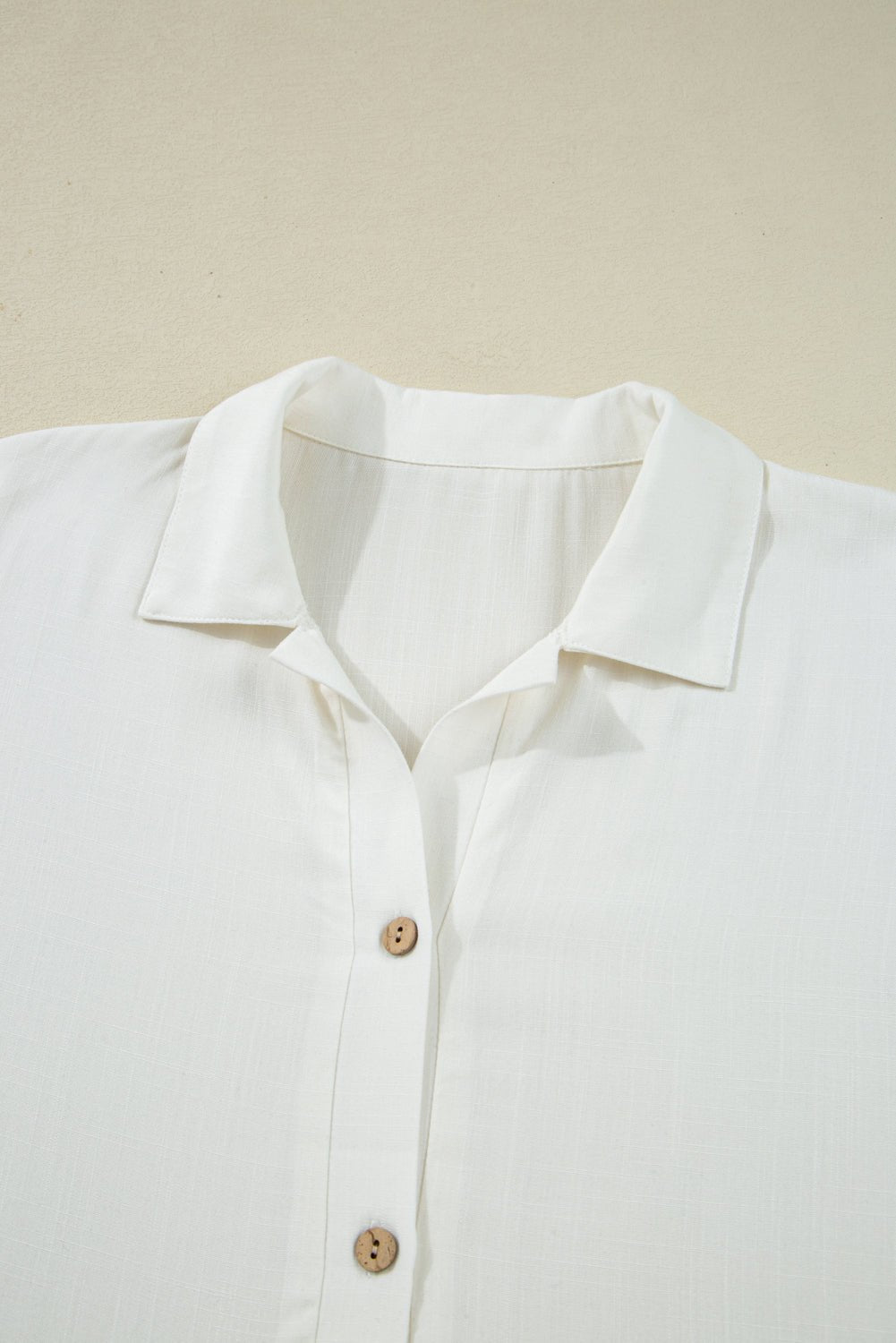 Solid Collared Drop Shoulder Puff Long Sleeve Shirt - Rooted & Reckless Co.