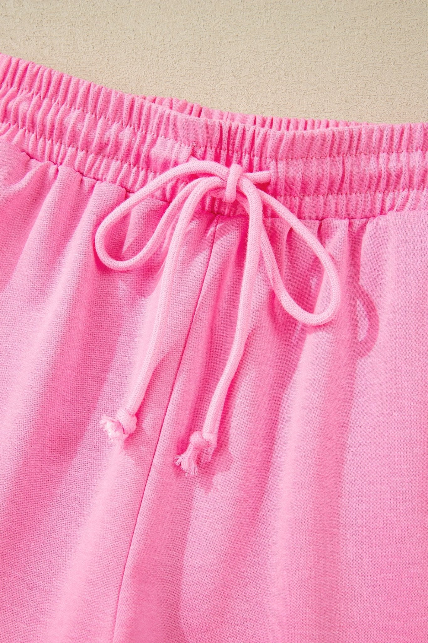 Solid Collared V-Neck Tee & Drawstring Shorts Set - Rooted & Reckless Co.