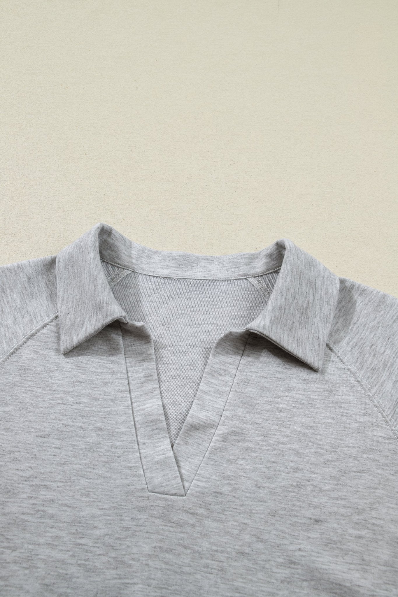 Solid Collared V-Neck Tee & Drawstring Shorts Set - Rooted & Reckless Co.