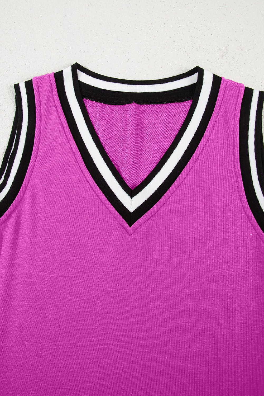Solid Contrast Trim V-Neck Sleeveless Mini Dress - Rooted & Reckless Co.