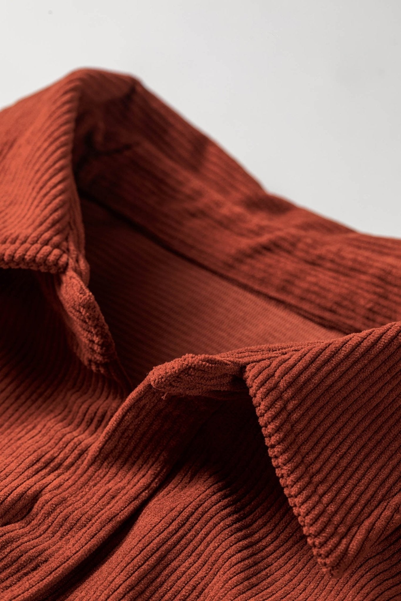 Solid Corduroy Button Front Long Sleeve Midi Dress - Rooted & Reckless Co.