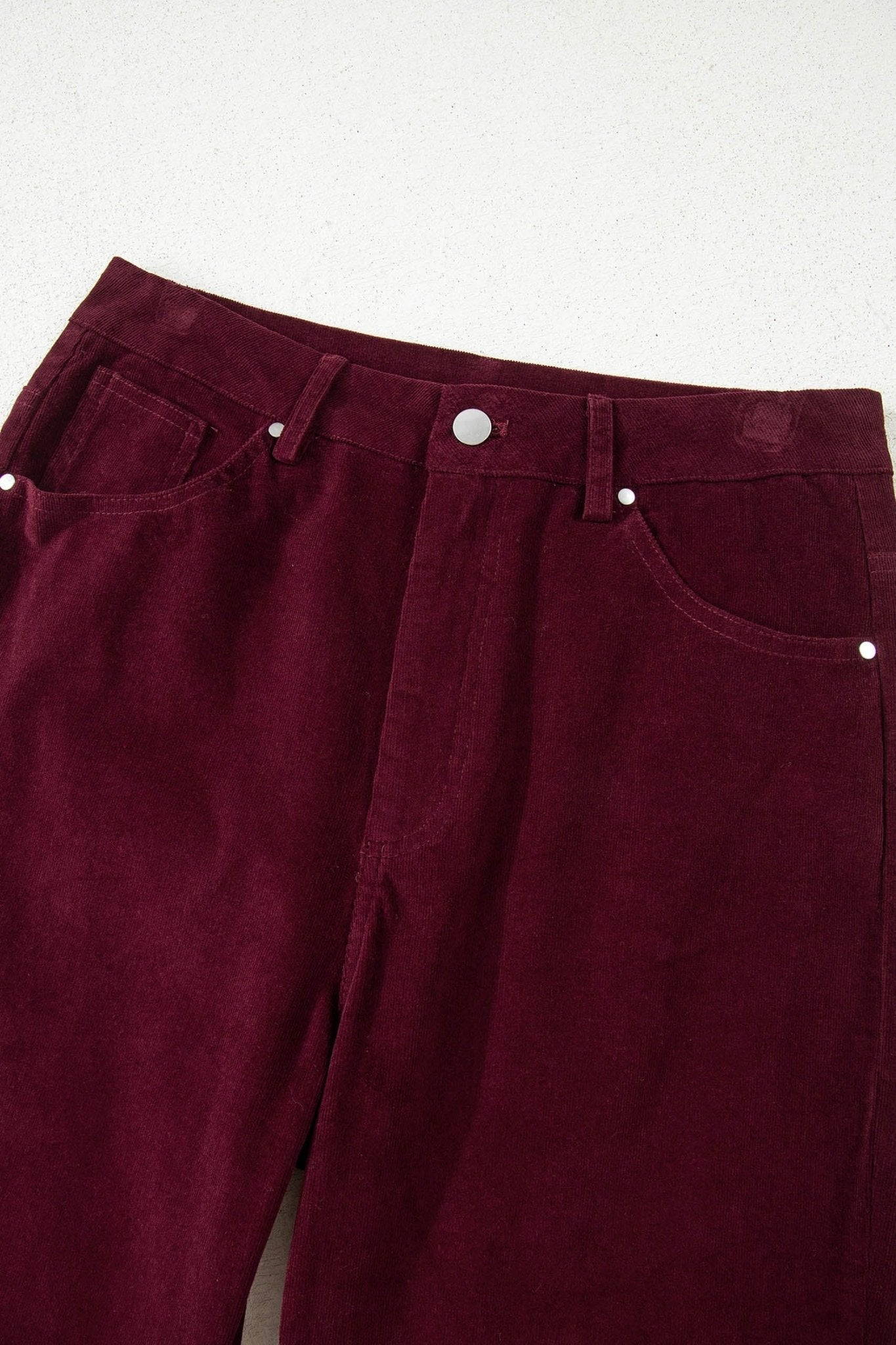 Solid Corduroy High Waist Wide Leg Pants - Rooted & Reckless Co.
