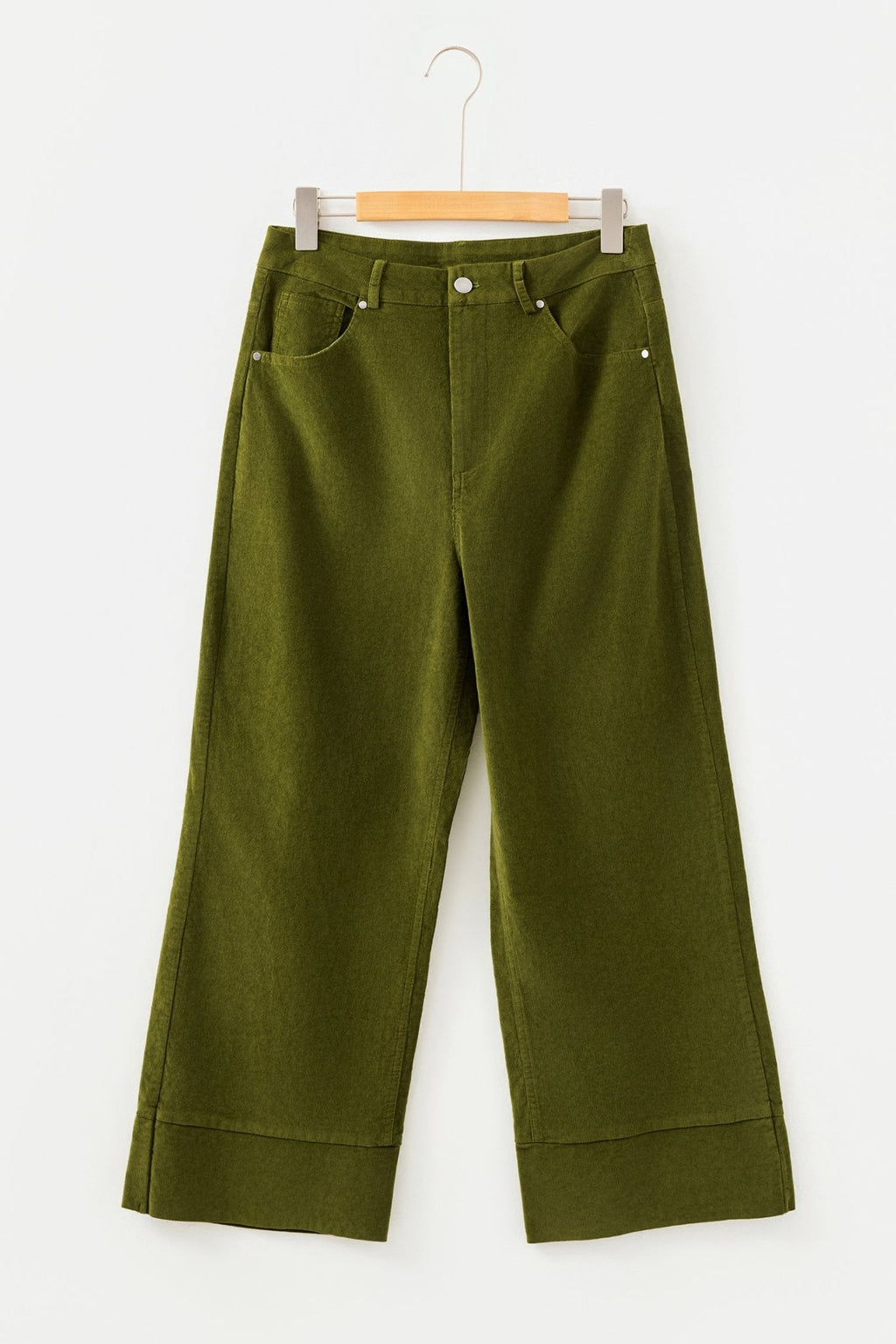 Solid Corduroy High Waist Wide Leg Pants - Rooted & Reckless Co.