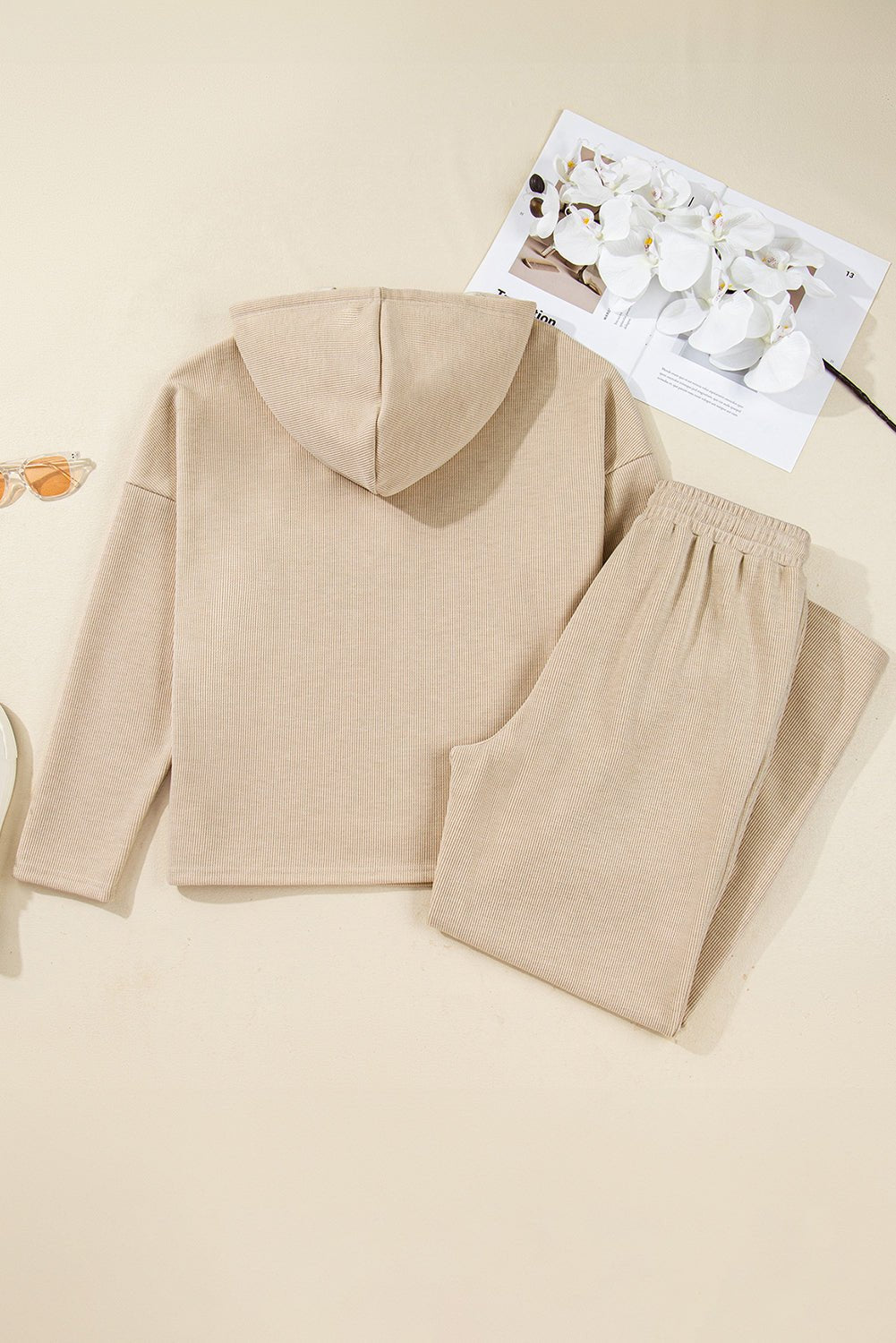 Solid Corduroy Lace Hoodie and Pants Set - Rooted & Reckless Co.