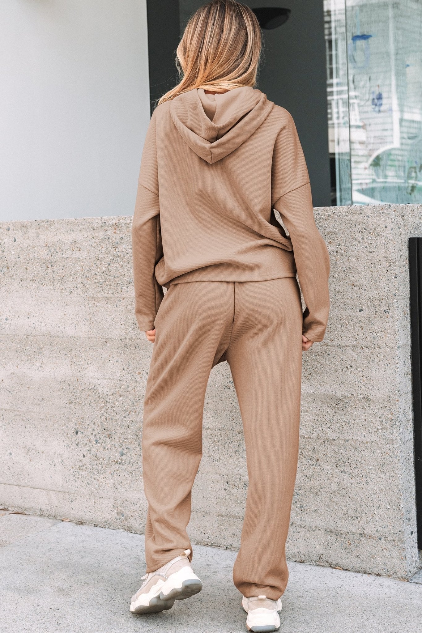 Solid Corduroy Lace Hoodie and Pants Set - Rooted & Reckless Co.