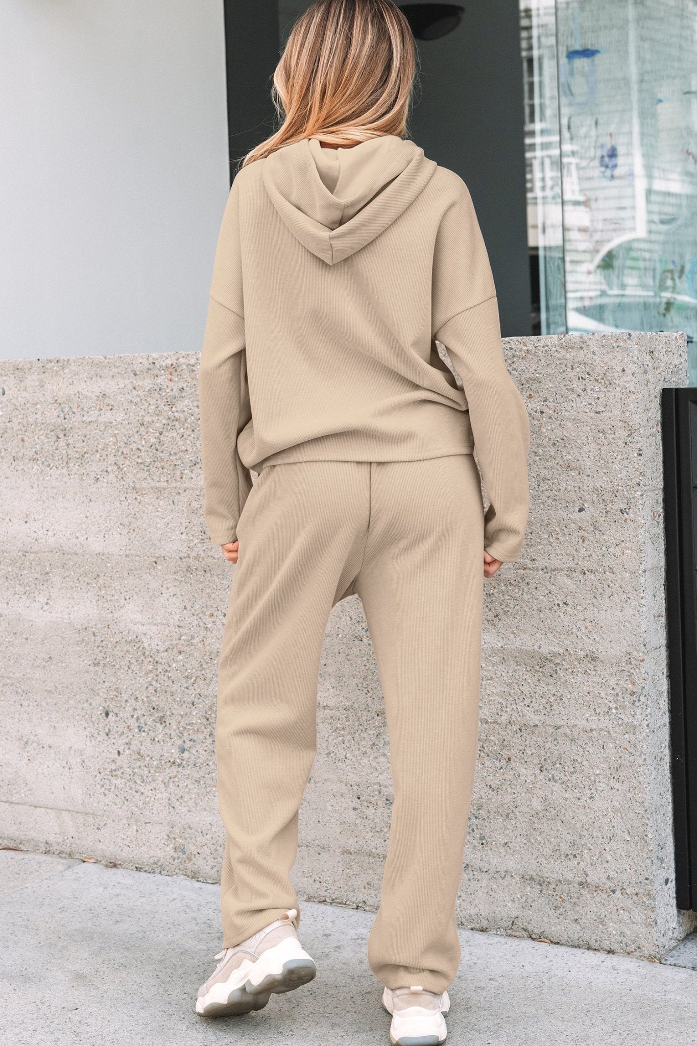 Solid Corduroy Lace Hoodie and Pants Set - Rooted & Reckless Co.