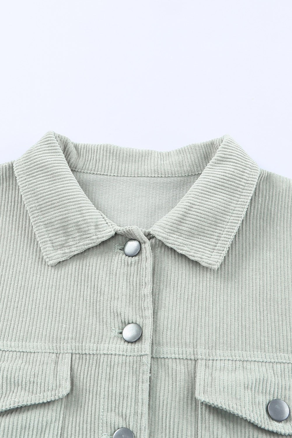 Solid Corduroy Raw Hem Cropped Jacket - Rooted & Reckless Co.