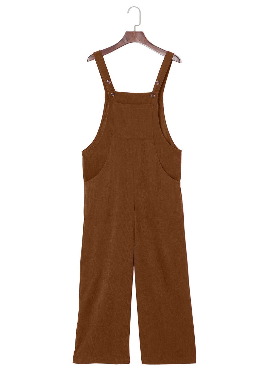 Solid Corduroy Wide Leg Bib Overalls - Rooted & Reckless Co.