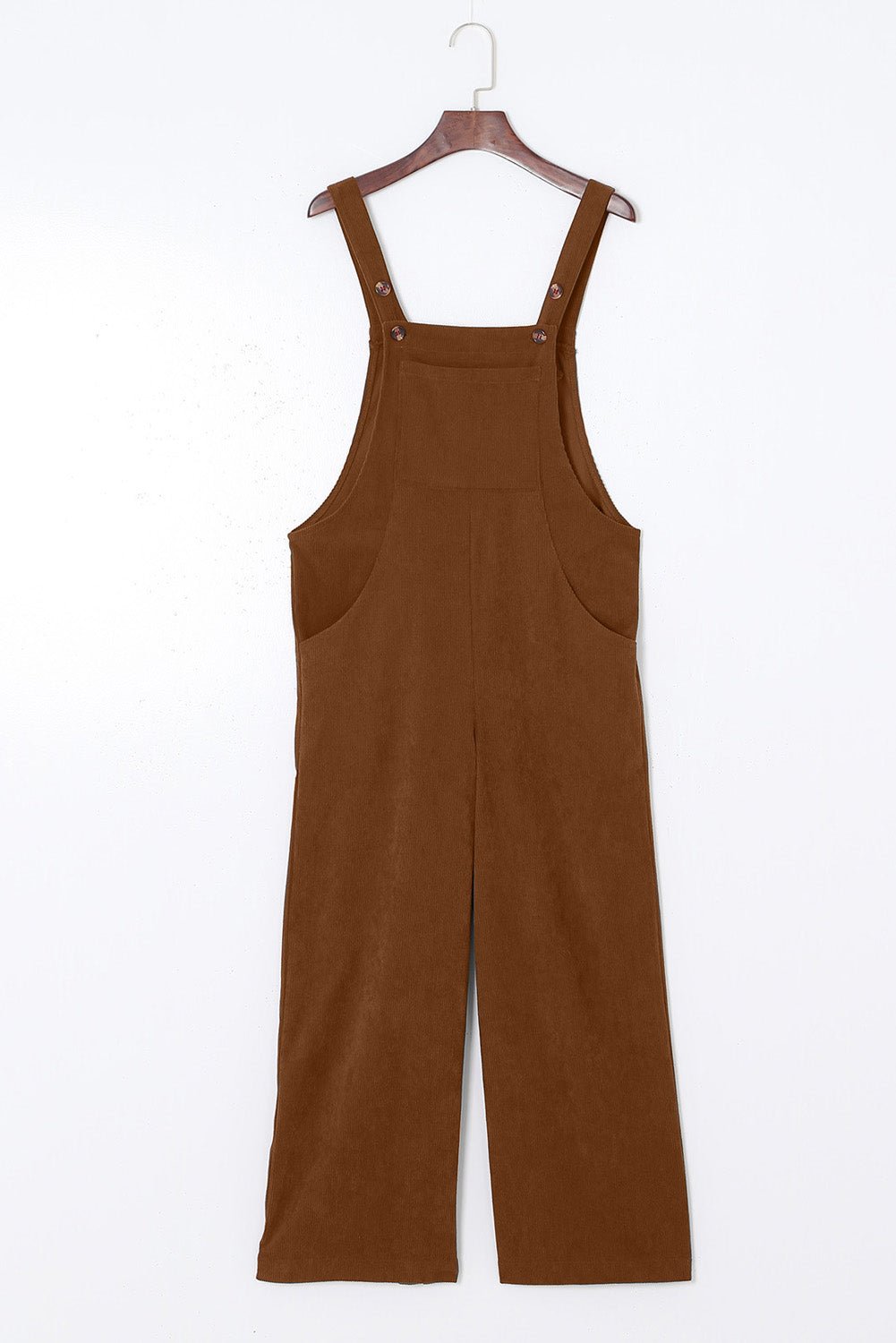 Solid Corduroy Wide Leg Bib Overalls - Rooted & Reckless Co.