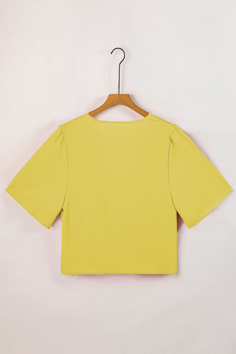 Solid Cowl Neck Draped 3/4 Sleeve Blouse - Rooted & Reckless Co.