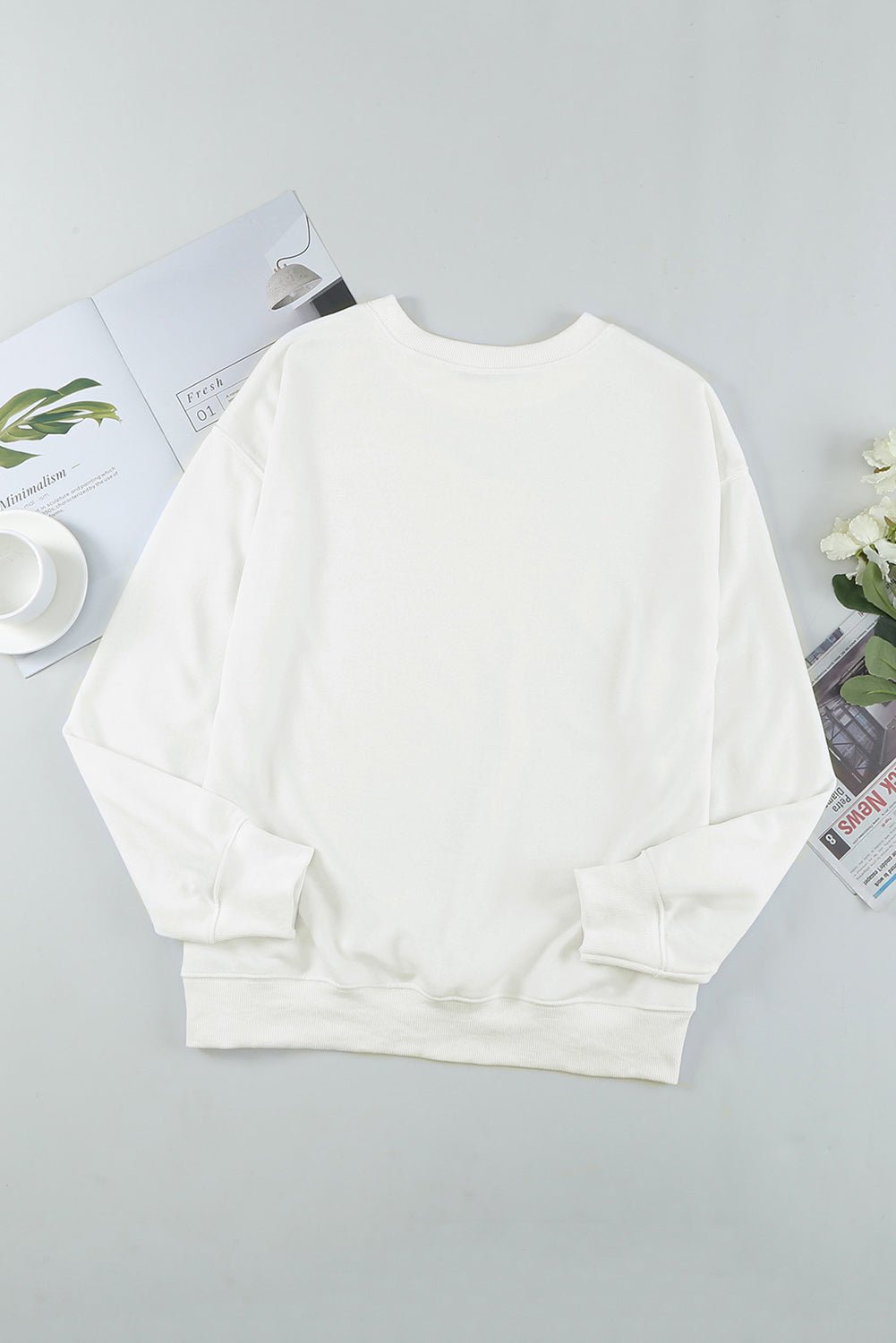 Solid Crew Neck Pullover Sweatshirt - Rooted & Reckless Co.