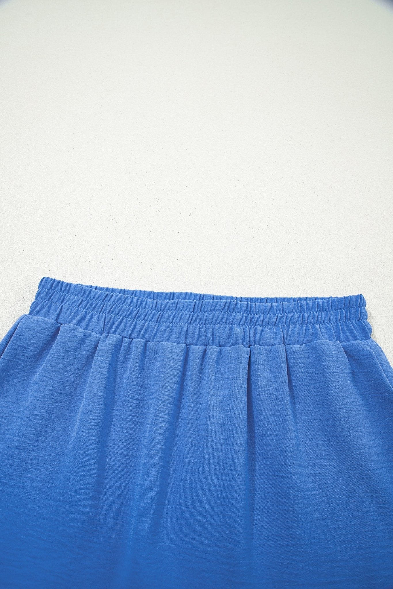 Solid Crinkle Textured Elastic Waist Skort - Rooted & Reckless Co.