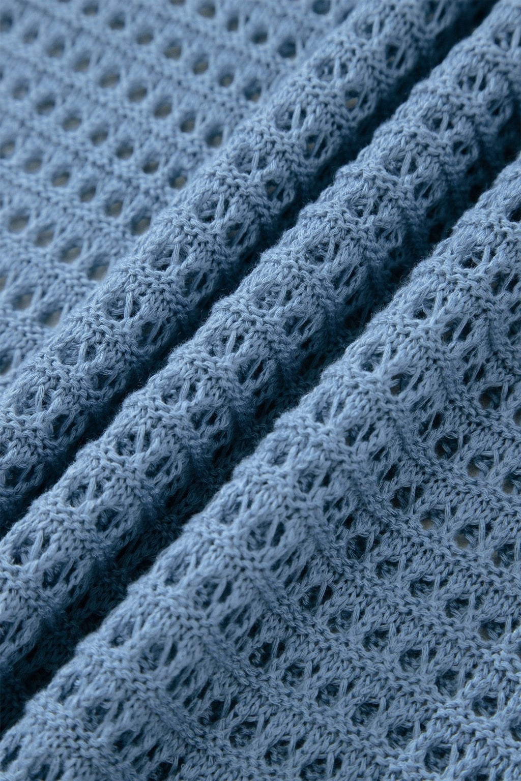 Solid Crochet Knit Long Sleeve Sweater - Rooted & Reckless Co.