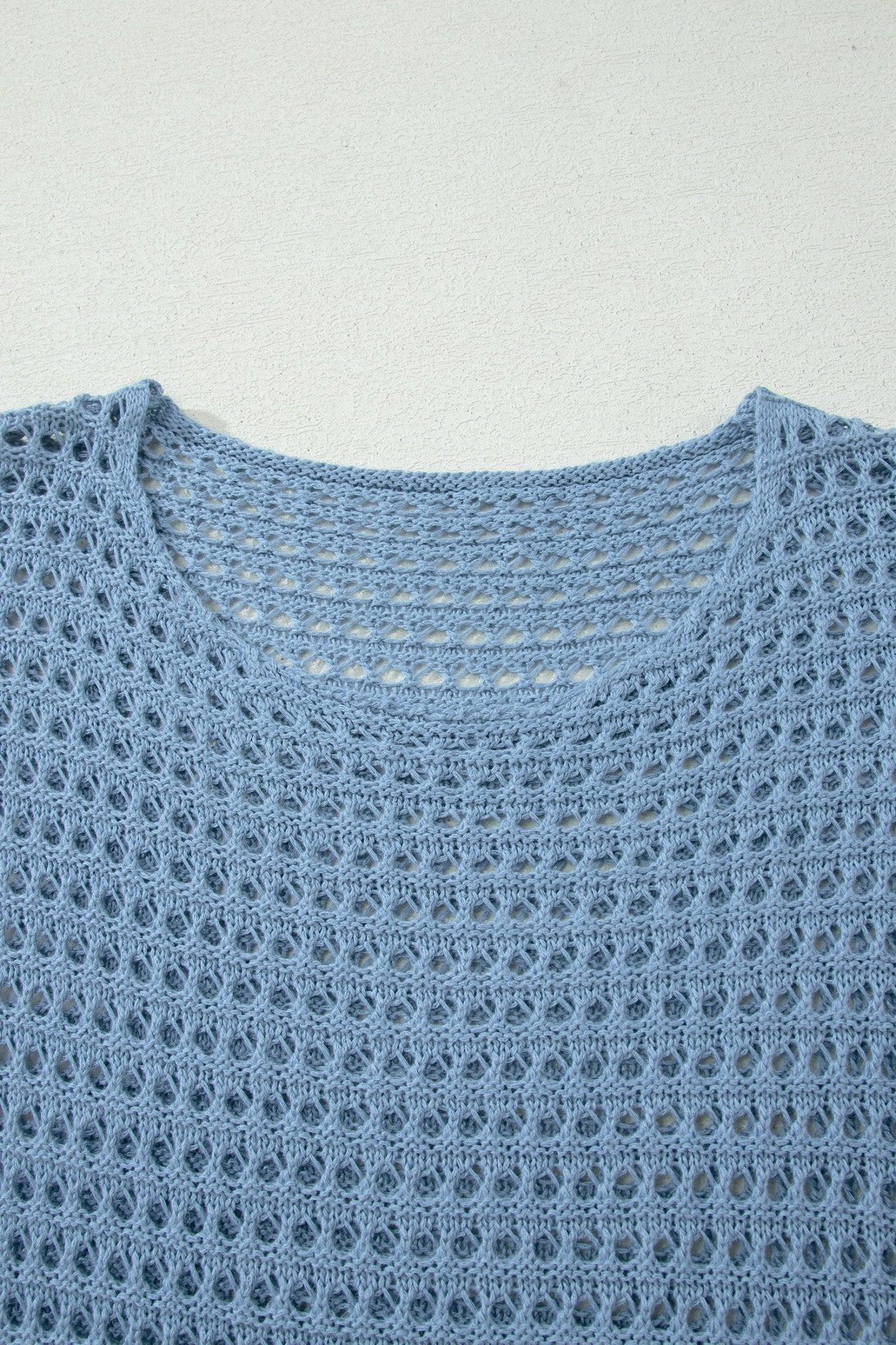 Solid Crochet Knit Long Sleeve Sweater - Rooted & Reckless Co.