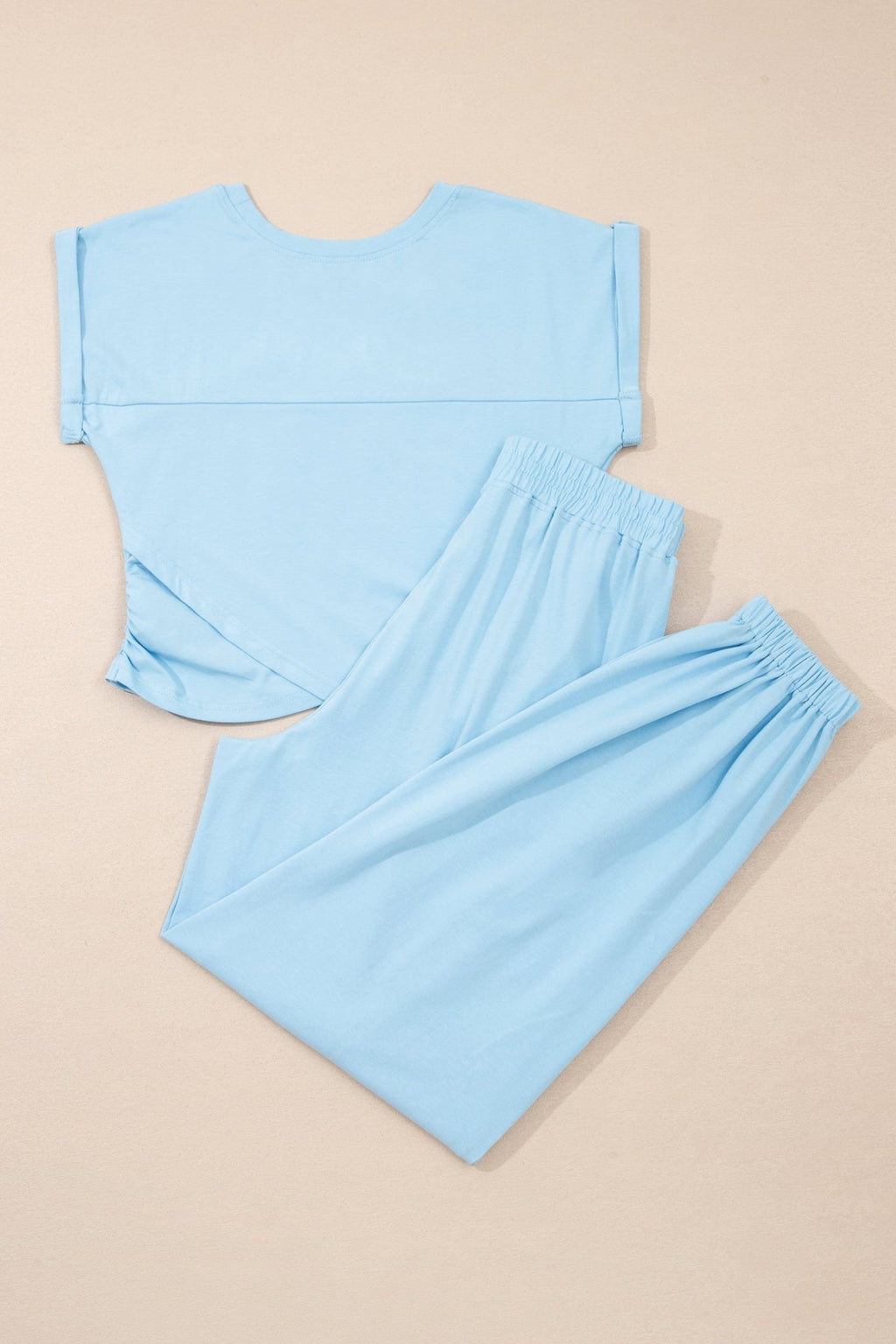 Solid Cropped Tank Top & Jogger Pants Set - Rooted & Reckless Co.