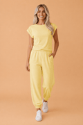 Solid Cropped Tank Top & Jogger Pants Set - Rooted & Reckless Co.