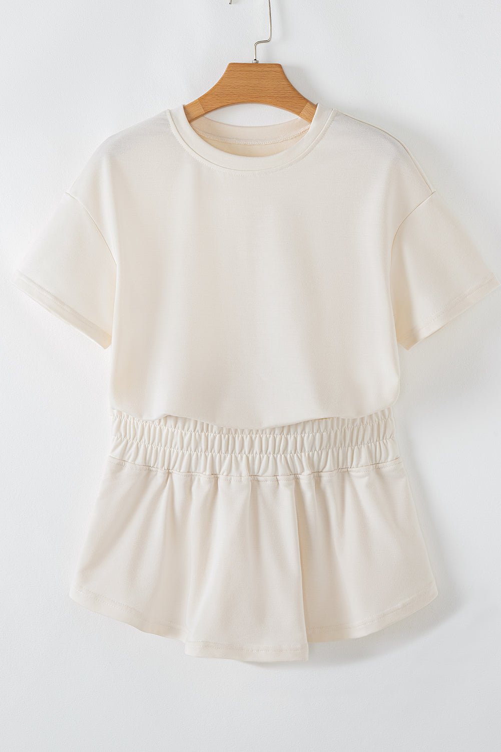 Solid Cropped Tee & Ruffle High Waist Skort Set - Rooted & Reckless Co.