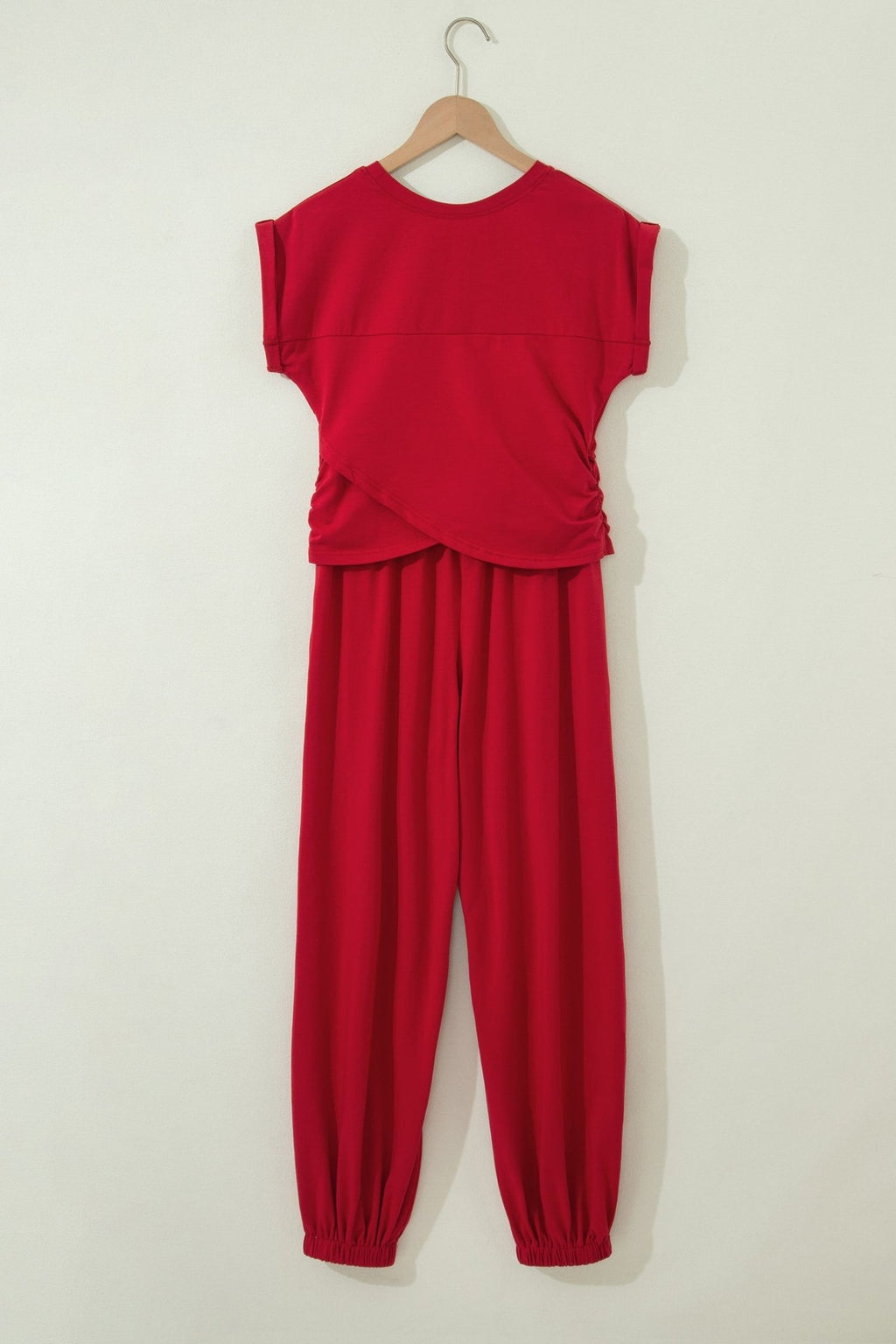 Solid Cropped Top & Jogger Pants Set - Rooted & Reckless Co.