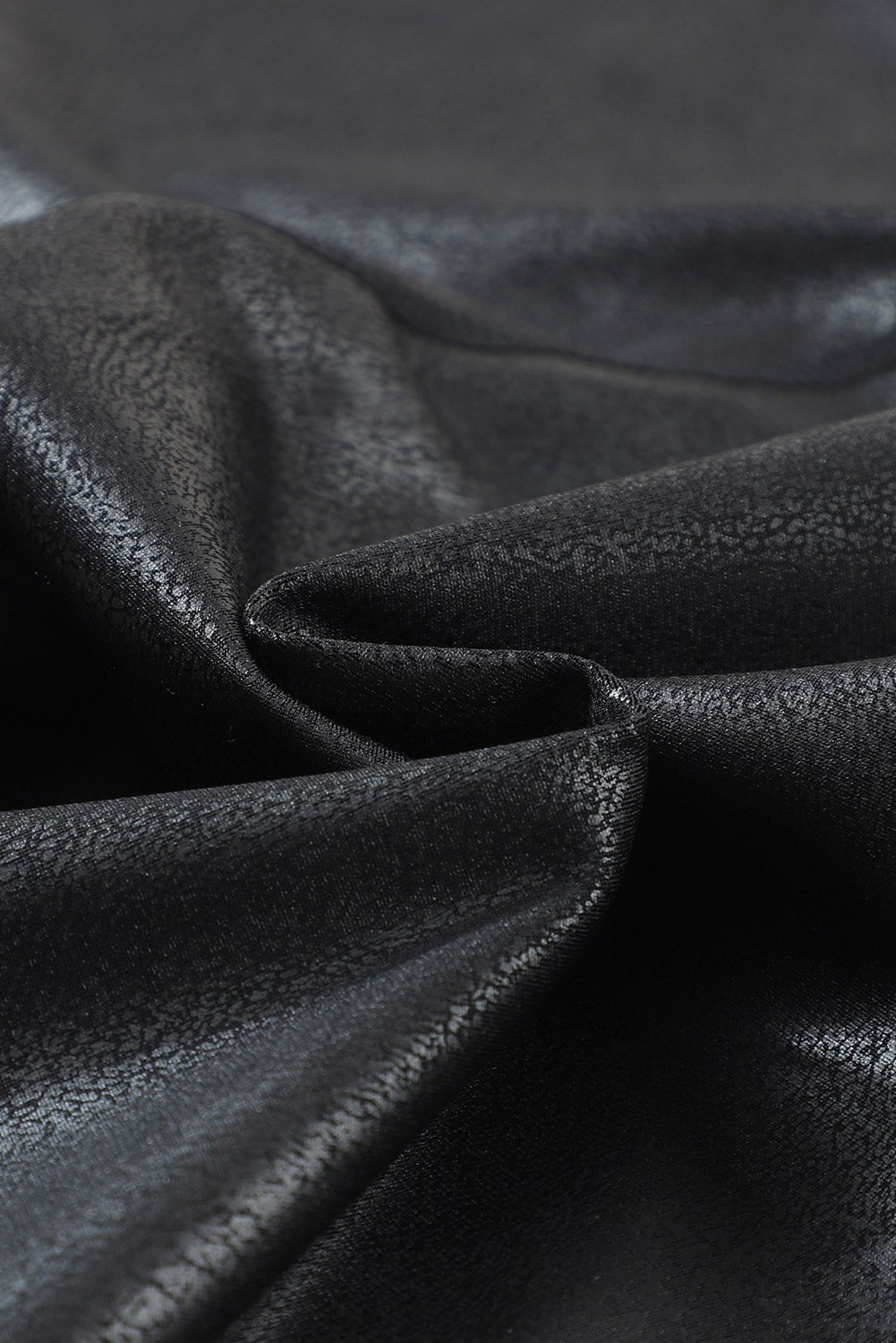Solid Crossed Dip Waist Leather Leggings - Rooted & Reckless Co.