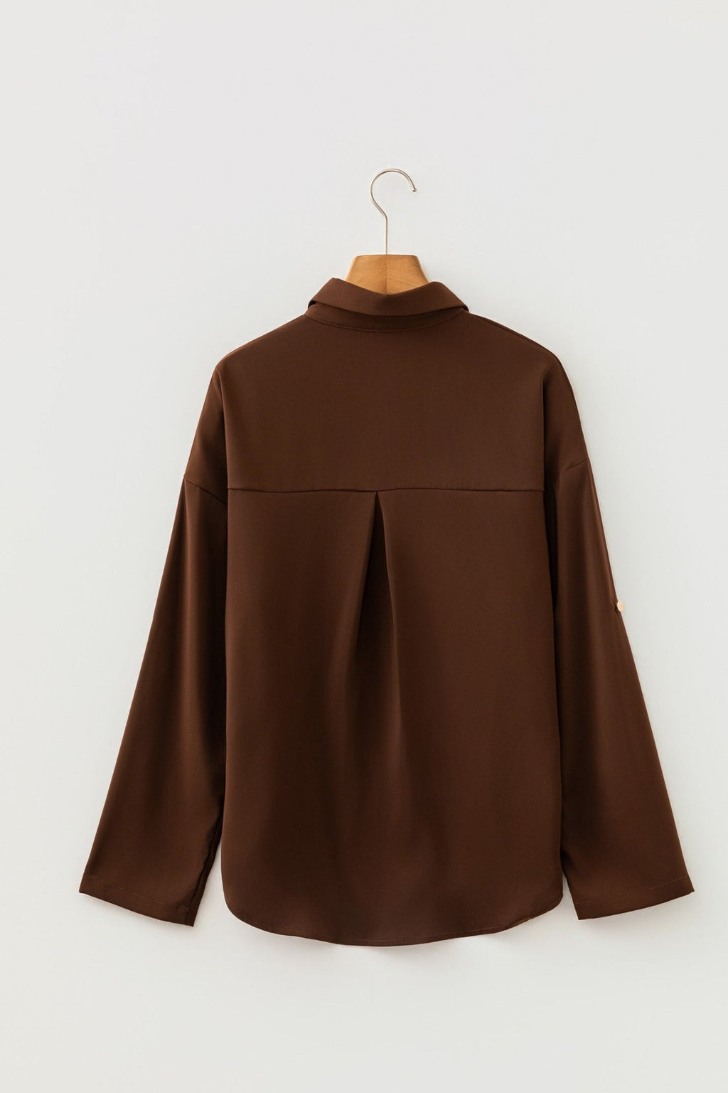 Solid Decorative Button Up Long Sleeve Shirt - Rooted & Reckless Co.