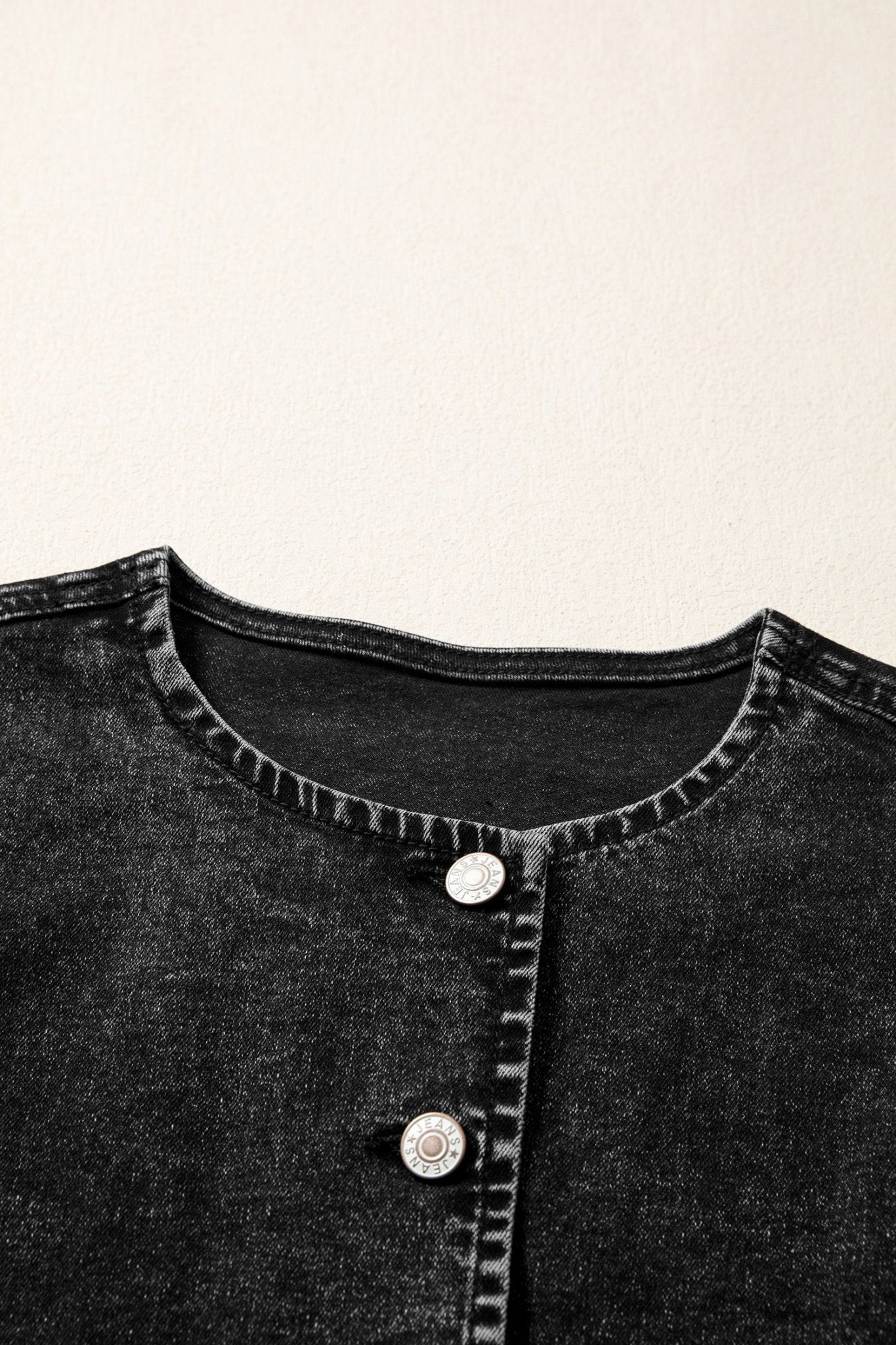Solid Denim Buttoned Front Slit Vest - Rooted & Reckless Co.