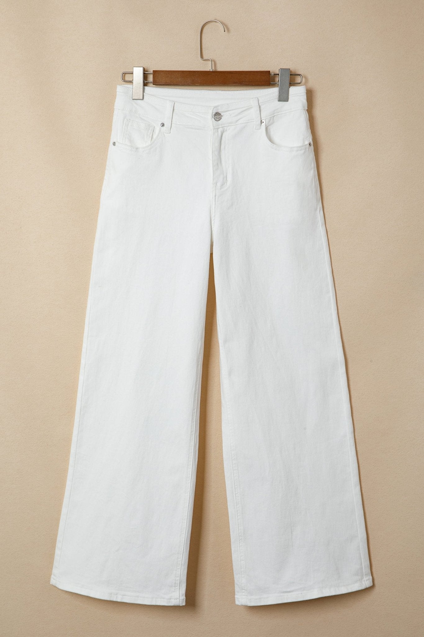 Solid Denim High Waist Wide Leg Jeans - Rooted & Reckless Co.