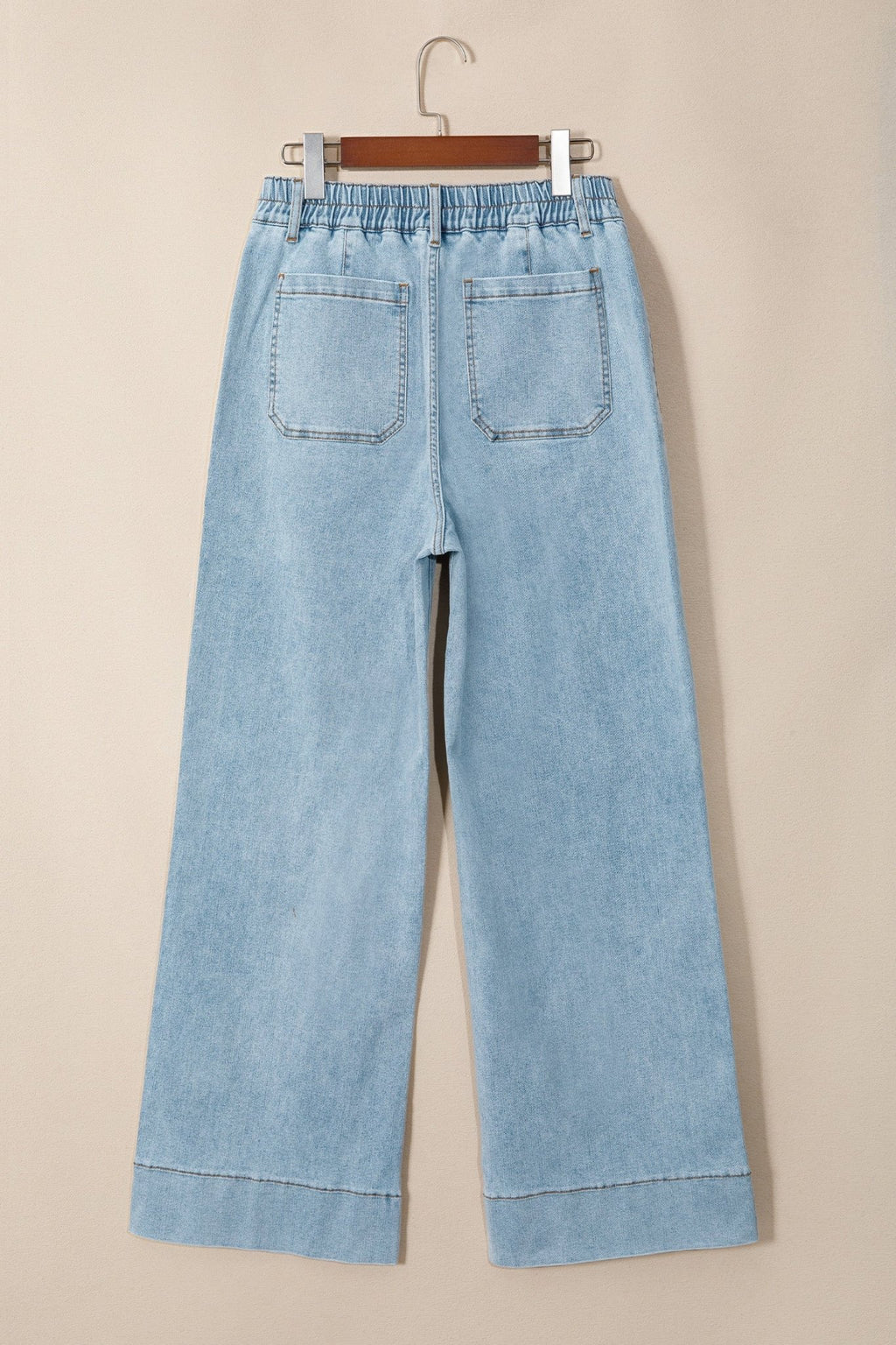 Solid Denim Patch Pocket Straight Leg Jeans - Rooted & Reckless Co.