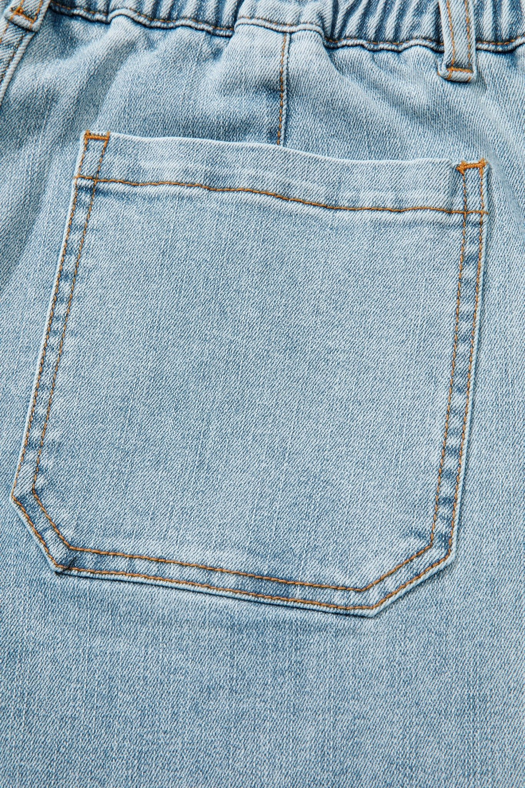 Solid Denim Patch Pocket Straight Leg Jeans - Rooted & Reckless Co.