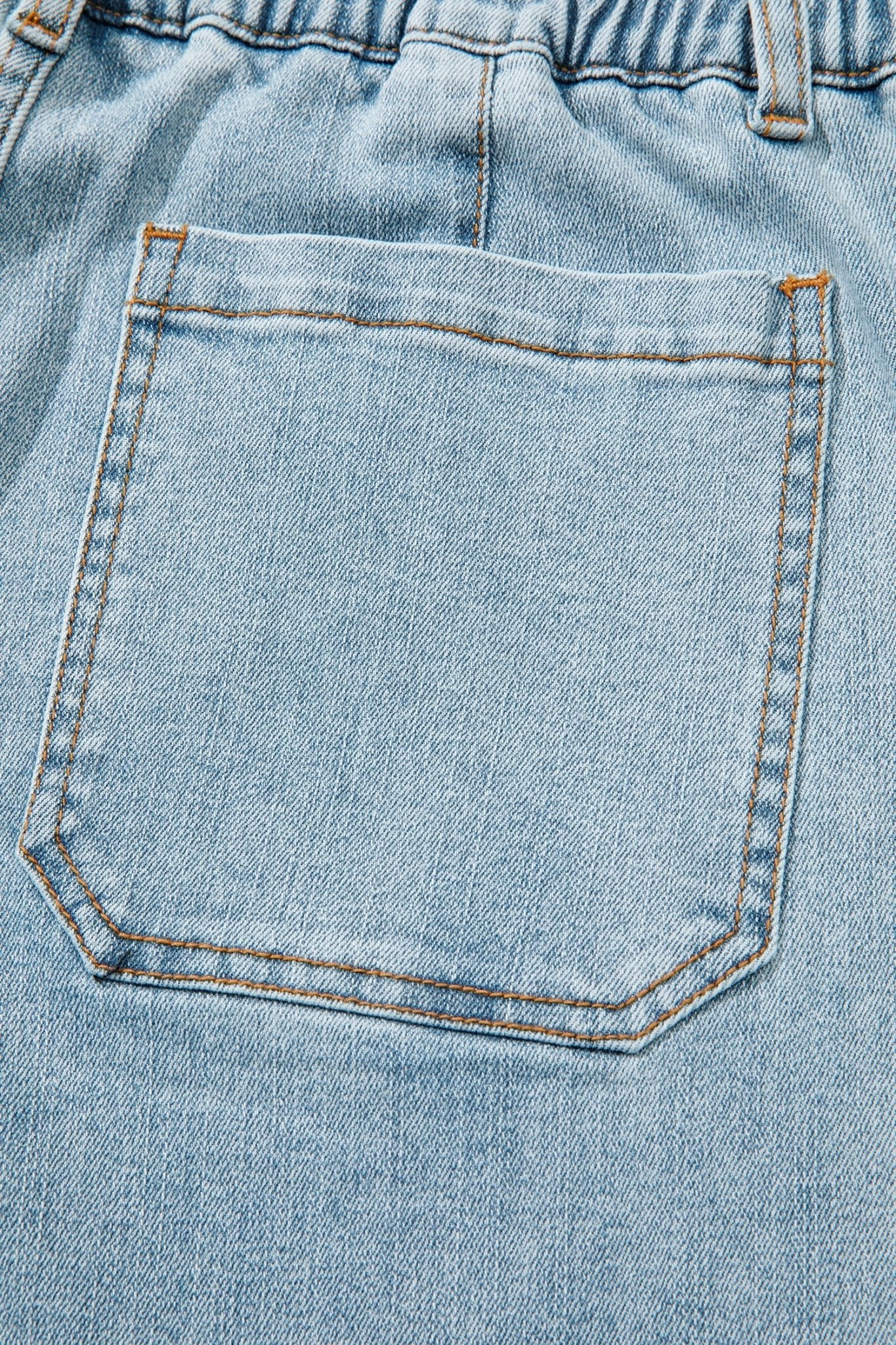 Solid Denim Patch Pocket Straight Leg Jeans - Rooted & Reckless Co.