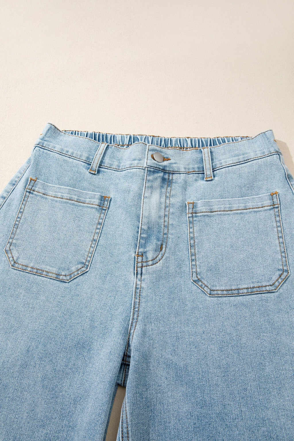 Solid Denim Patch Pocket Straight Leg Jeans - Rooted & Reckless Co.