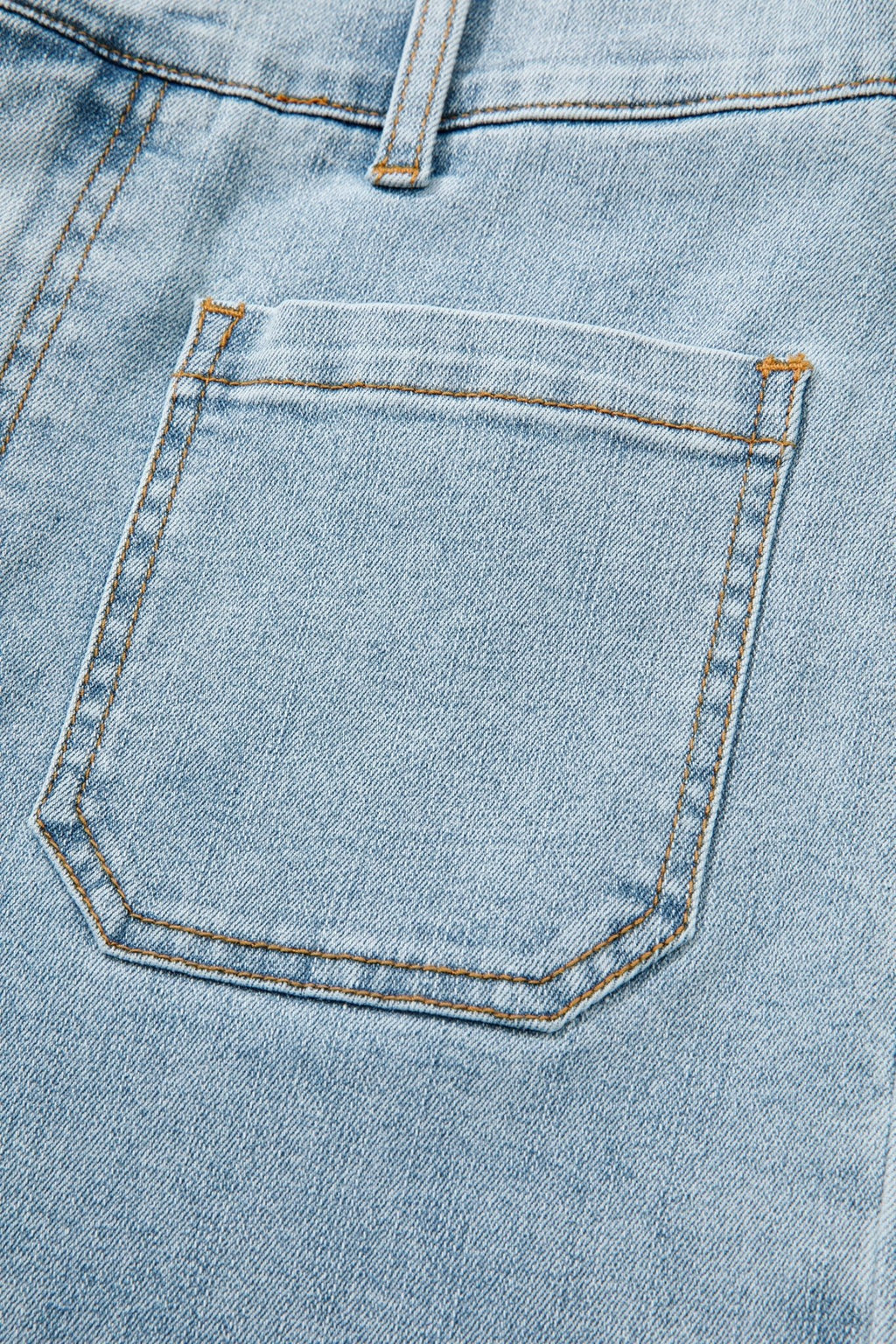 Solid Denim Patch Pocket Straight Leg Jeans - Rooted & Reckless Co.